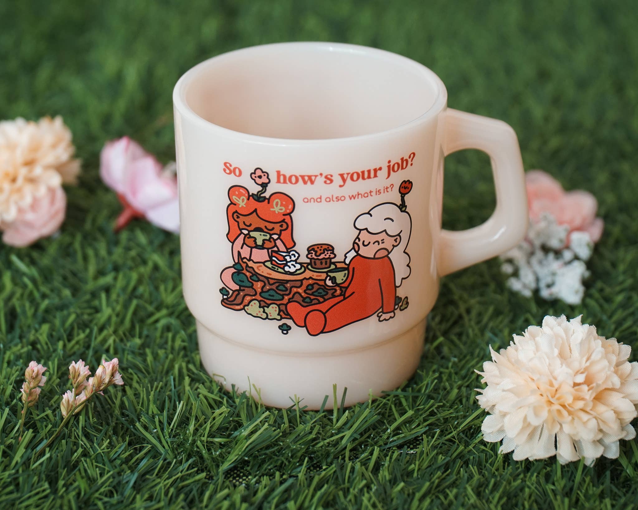 “So how’s your job?” Vintage Diner Mug