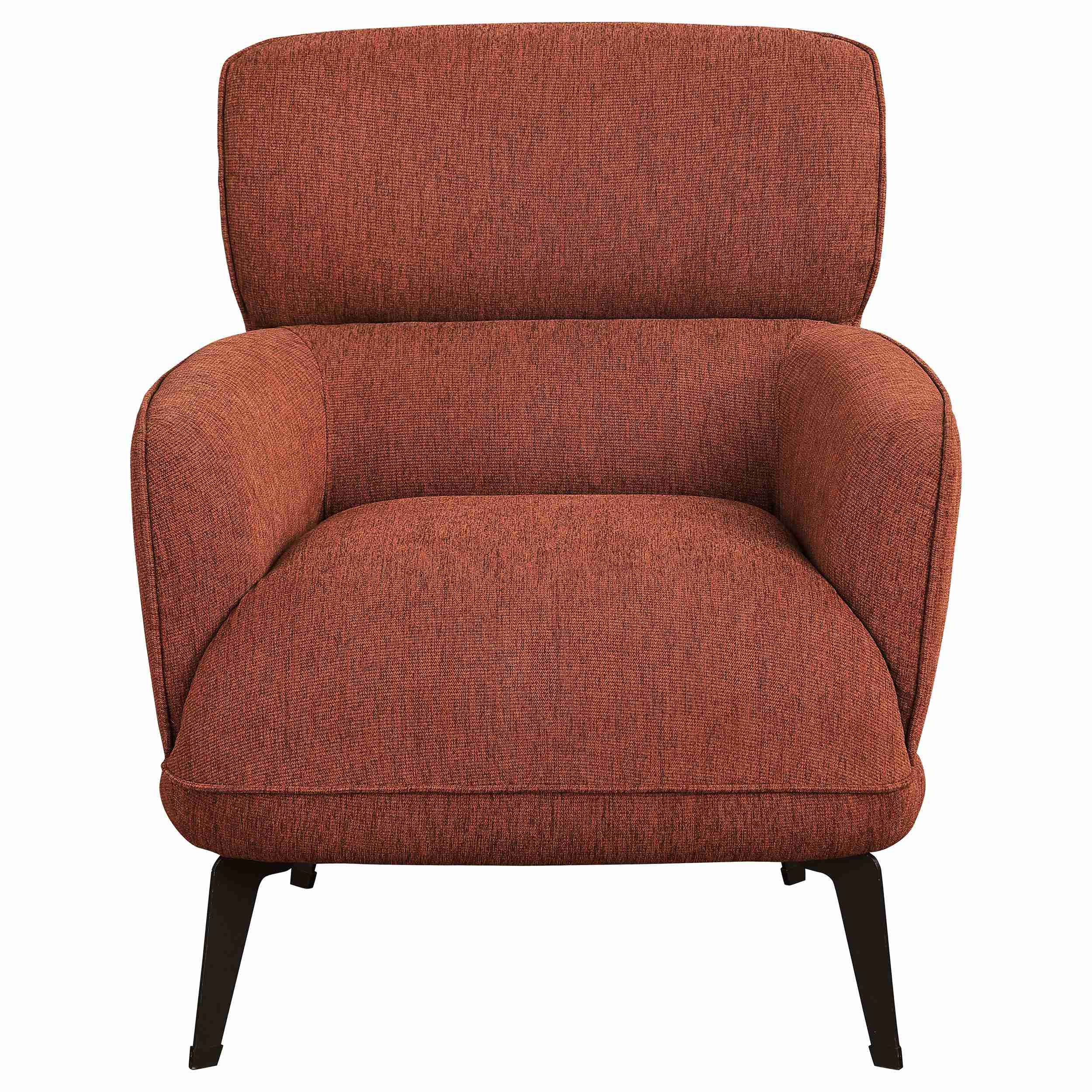 Coaster Furniture Andrea 903081 Upholstered Crecent Arm Accent Chair - Orange - Image 3