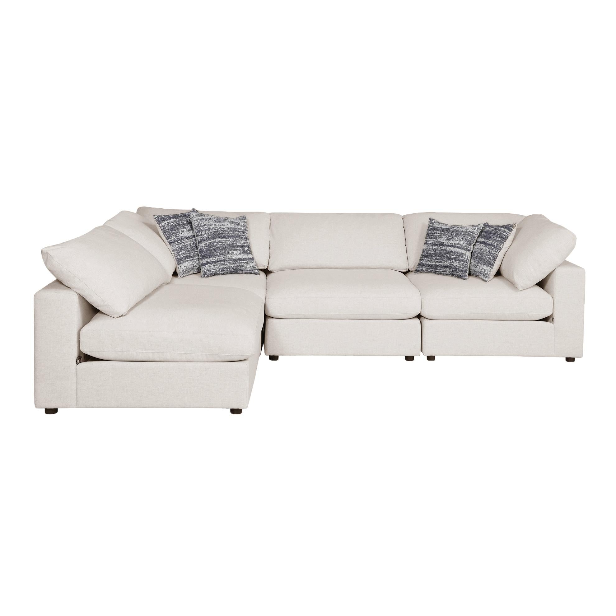 Coaster Furniture Serene 551321-SETA 4 pc Upholstered Modular Sectional - Beige - Image 1