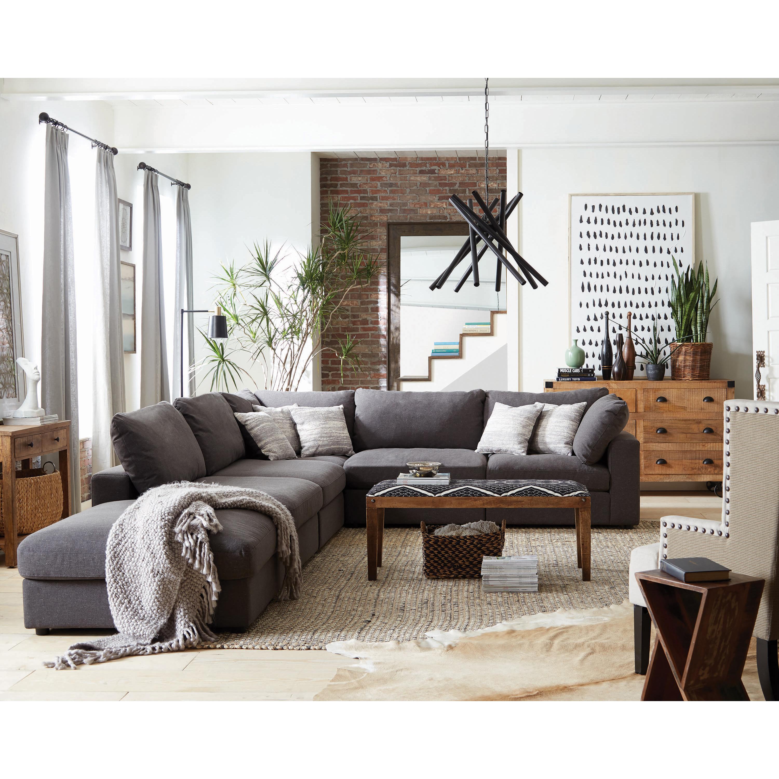 Coaster Furniture Serene 551324-SETA 4 pc Upholstered Modular Sectional - Charcoal - Image 2