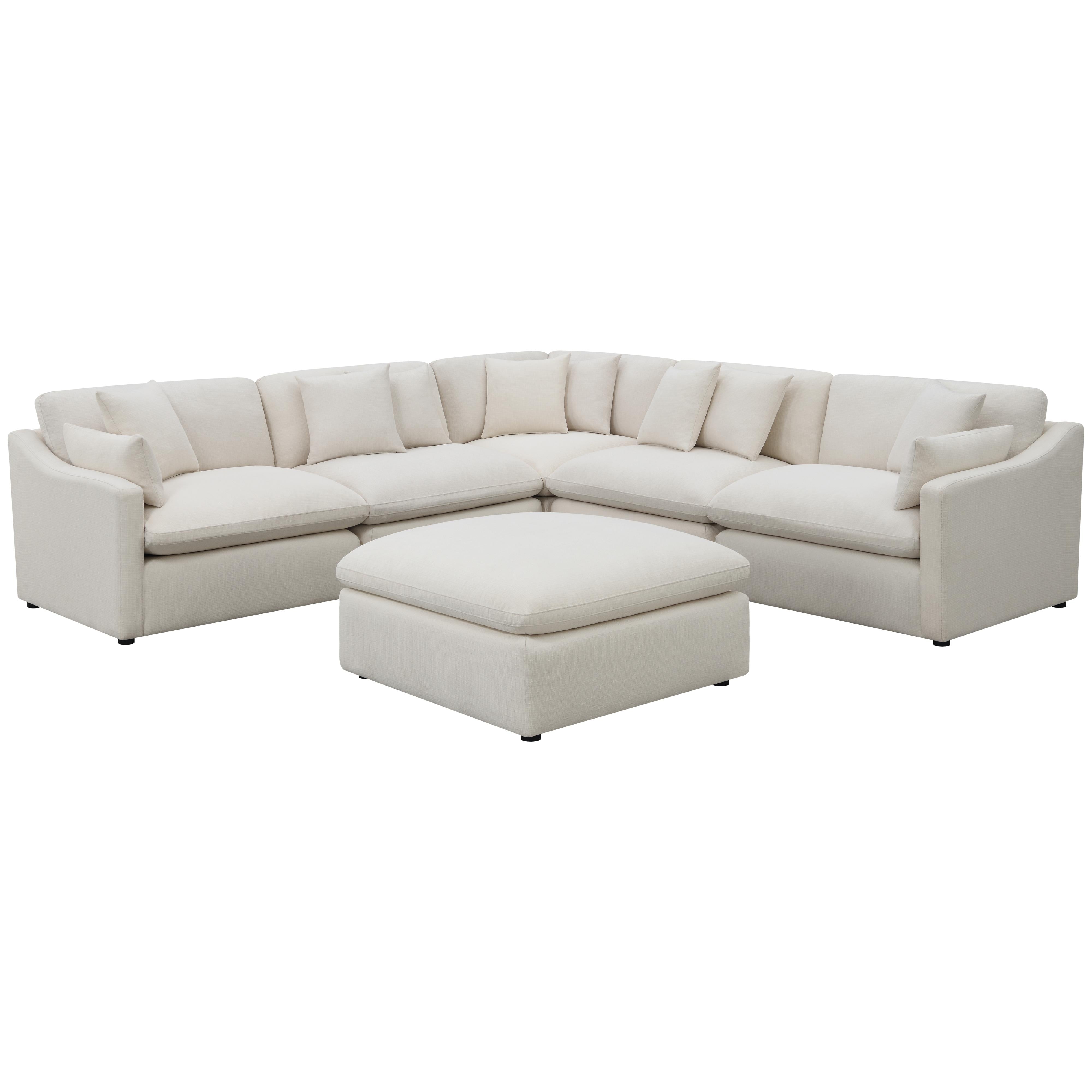 Coaster Furniture Hobson 551451-SET 6 pc Reversible Cushion Modular Sectional - Off-White - Image 1