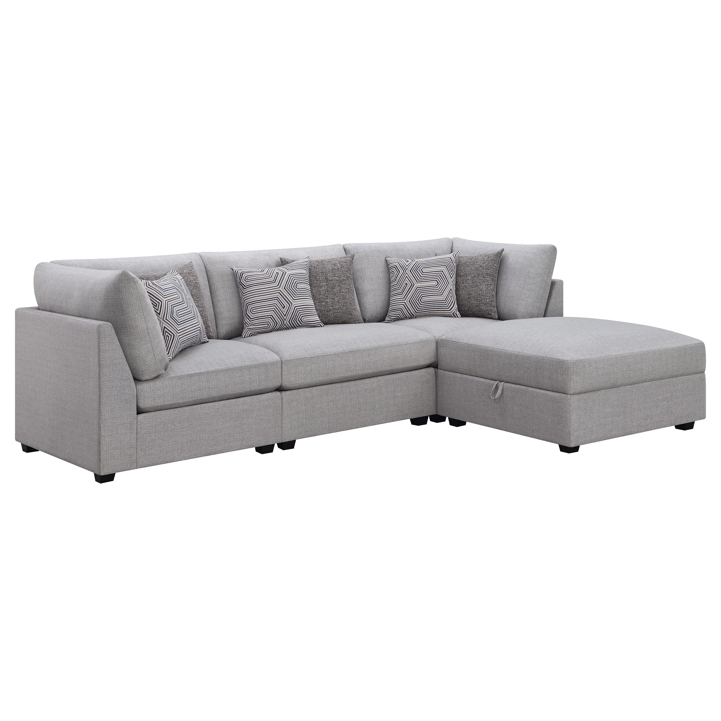 Coaster Furniture Cambria 551511-S4A 4 pc Upholstered Modular Sectional - Grey - Image 1