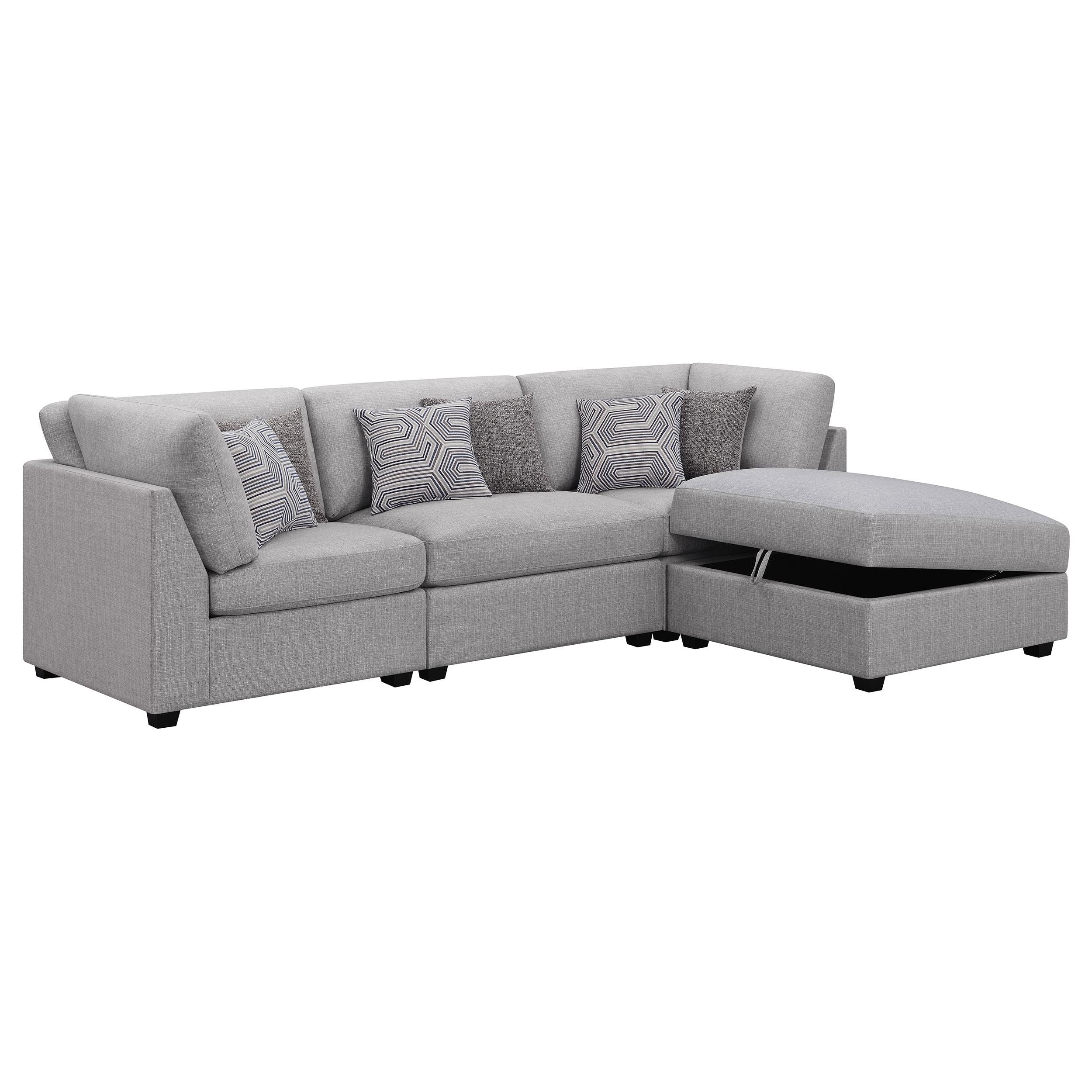 Coaster Furniture Cambria 551511-S4A 4 pc Upholstered Modular Sectional - Grey - Image 3