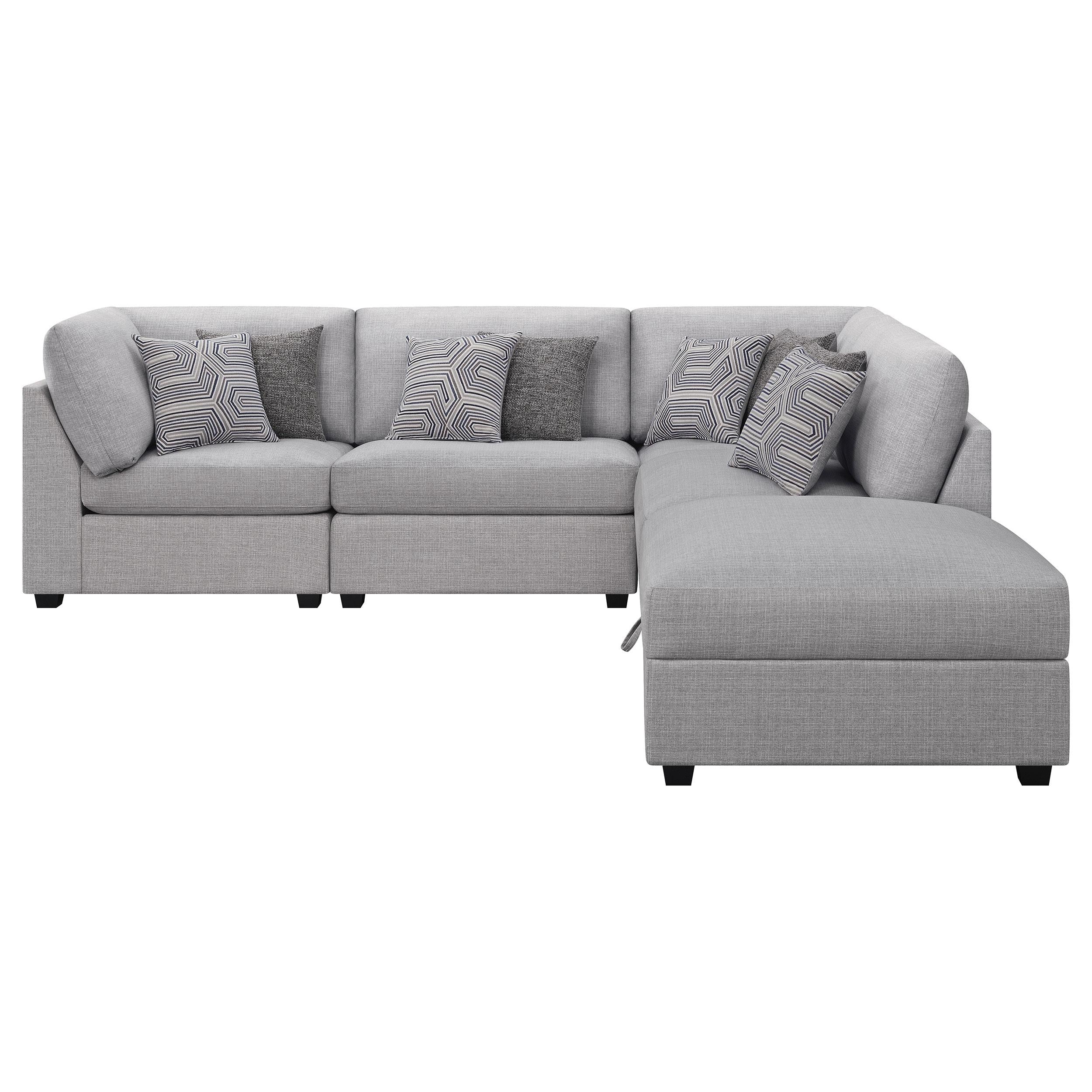 Coaster Furniture Cambria 551511-S5B 5 pc Upholstered Modular Sectional - Grey - Image 3