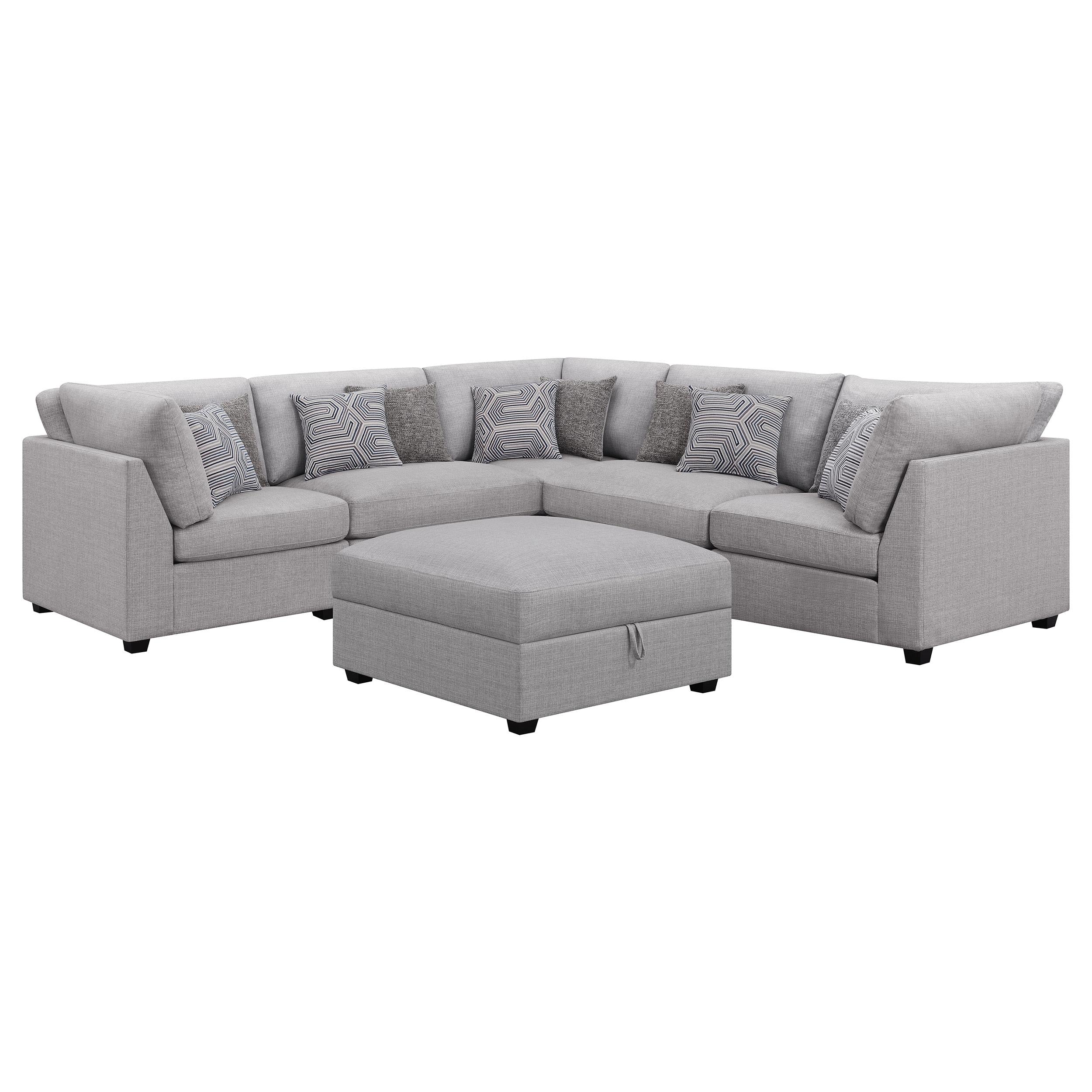 Coaster Furniture Cambria 551511-S6B 6 pc Upholstered Modular Sectional - Grey - Image 1