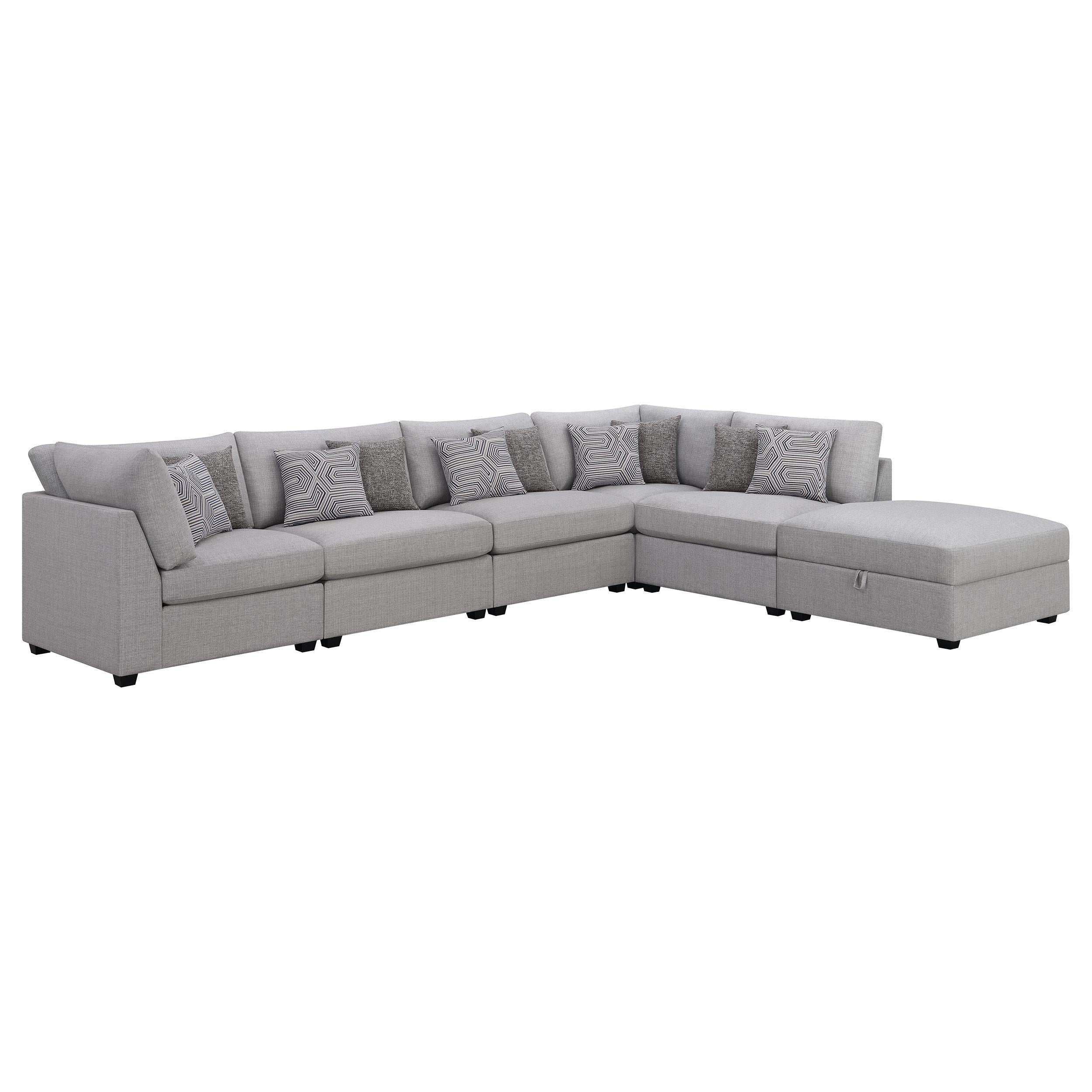 Coaster Furniture Cambria 551511-SET 6 pc Upholstered Modular Sectional - Grey - Image 1