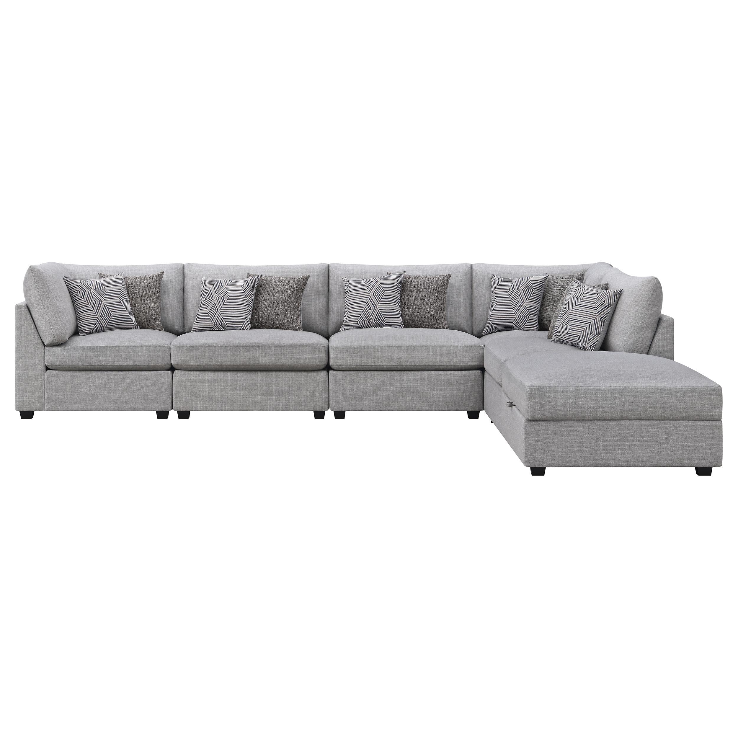 Coaster Furniture Cambria 551511-SET 6 pc Upholstered Modular Sectional - Grey - Image 3