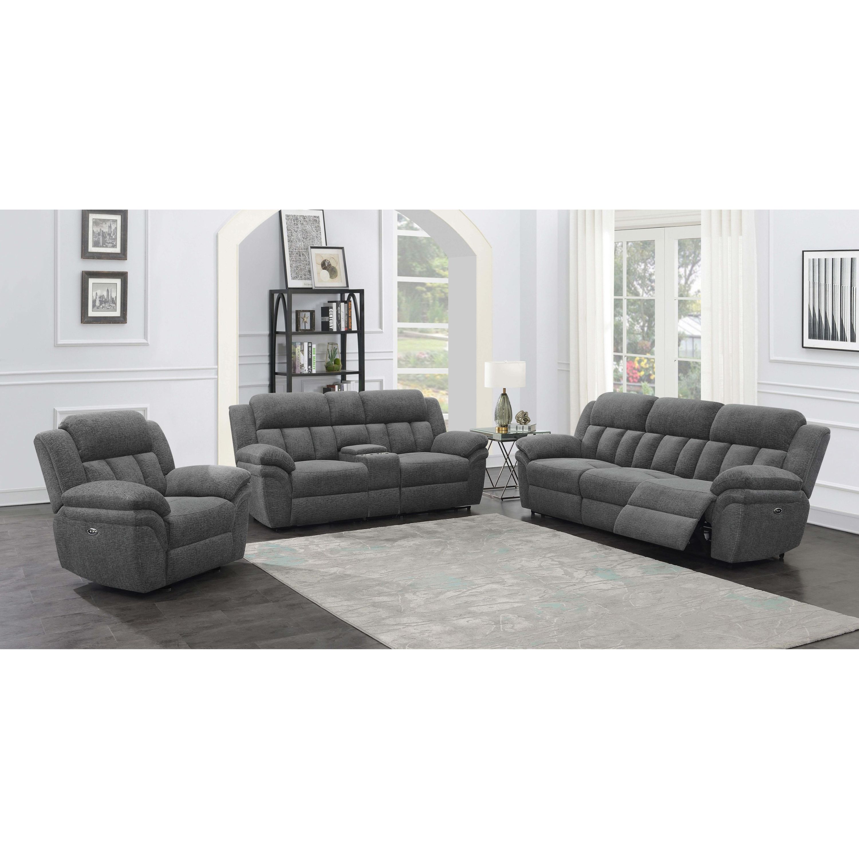 Coaster Furniture Bahrain 609541P Upholstered Power Sofa - Charcoal - Image 3