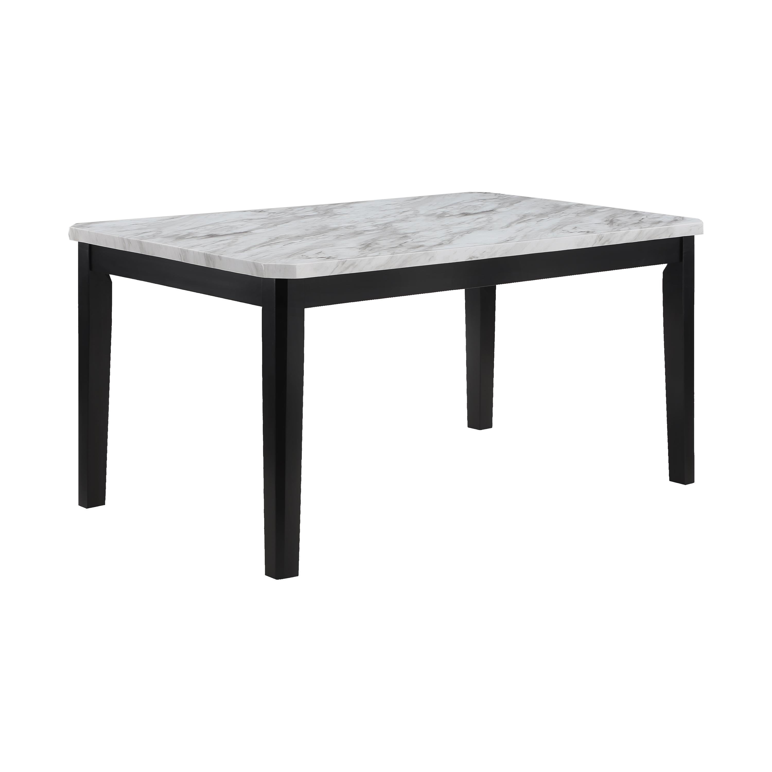 Crown Mark Pascal 2224T-3864 Dining Table - White/Black - Image 1