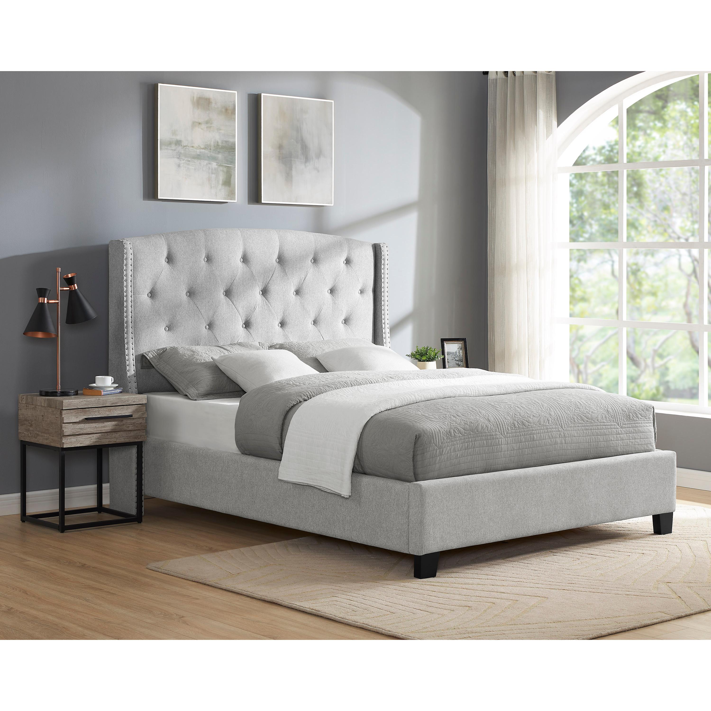 Crown Mark Eva 5111DV-Q Queen Platform Bed - Dove Grey - Image 2