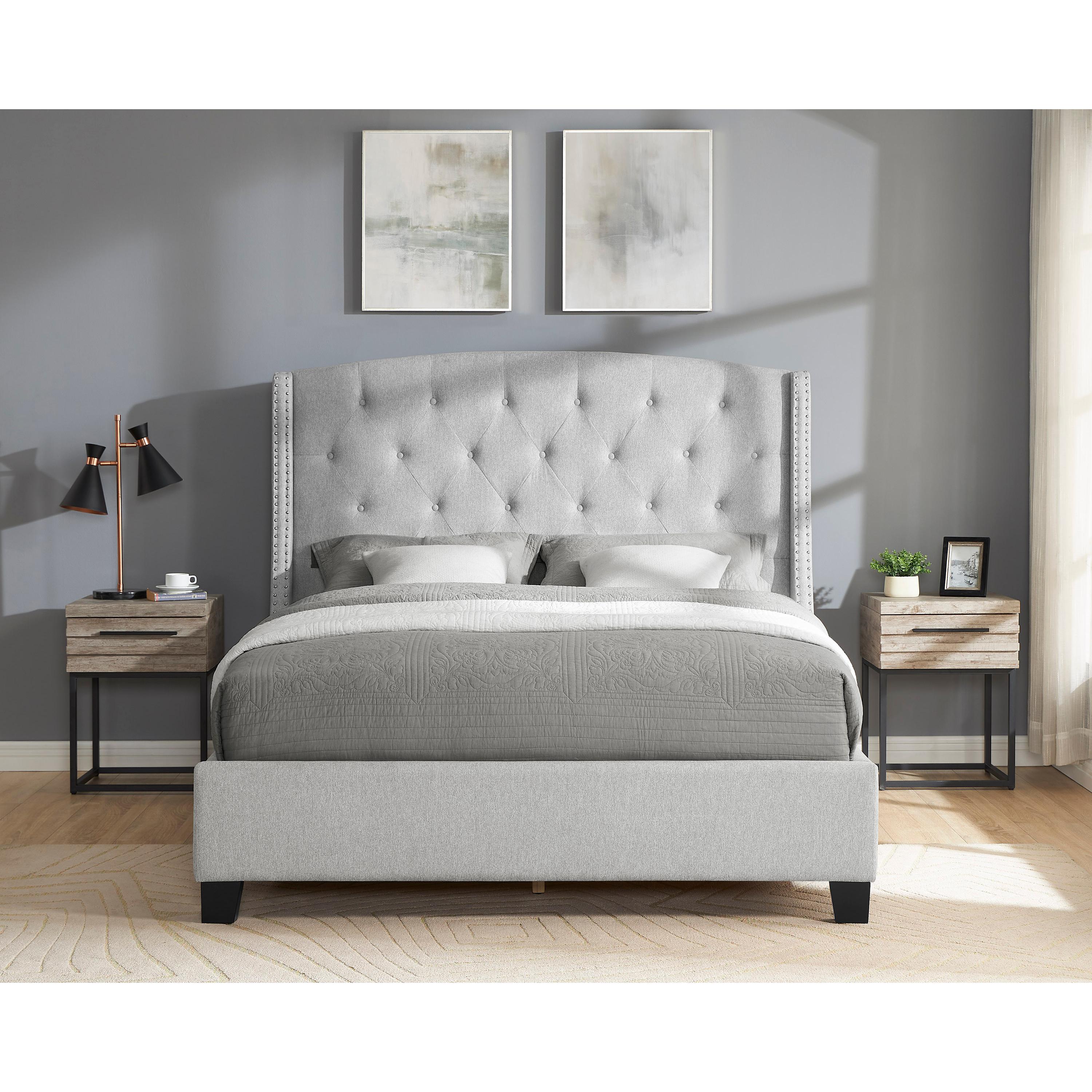 Crown Mark Eva 5111DV-Q Queen Platform Bed - Dove Grey - Image 3