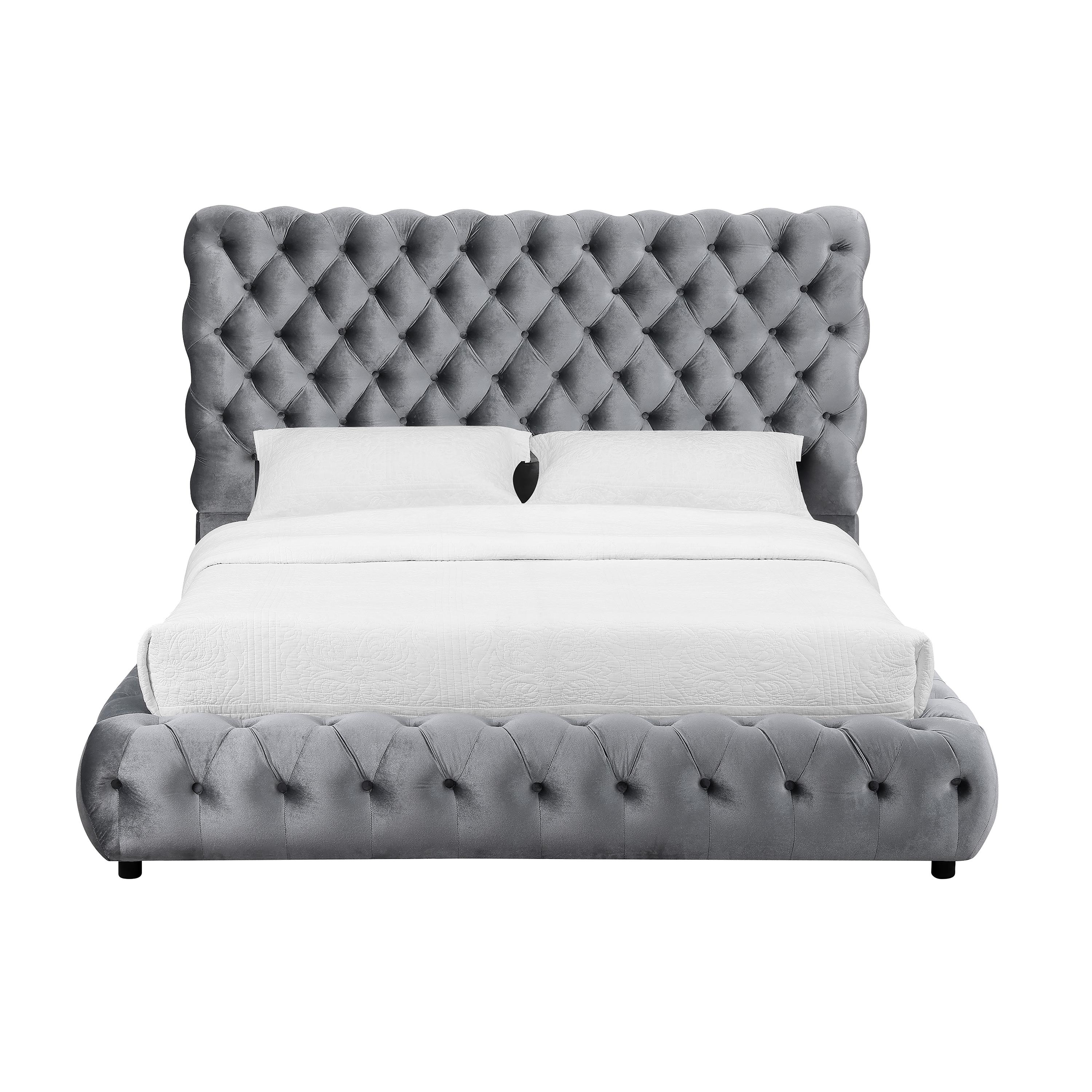 Crown Mark Flory 5112GY-K King Bed - Grey - Image 1