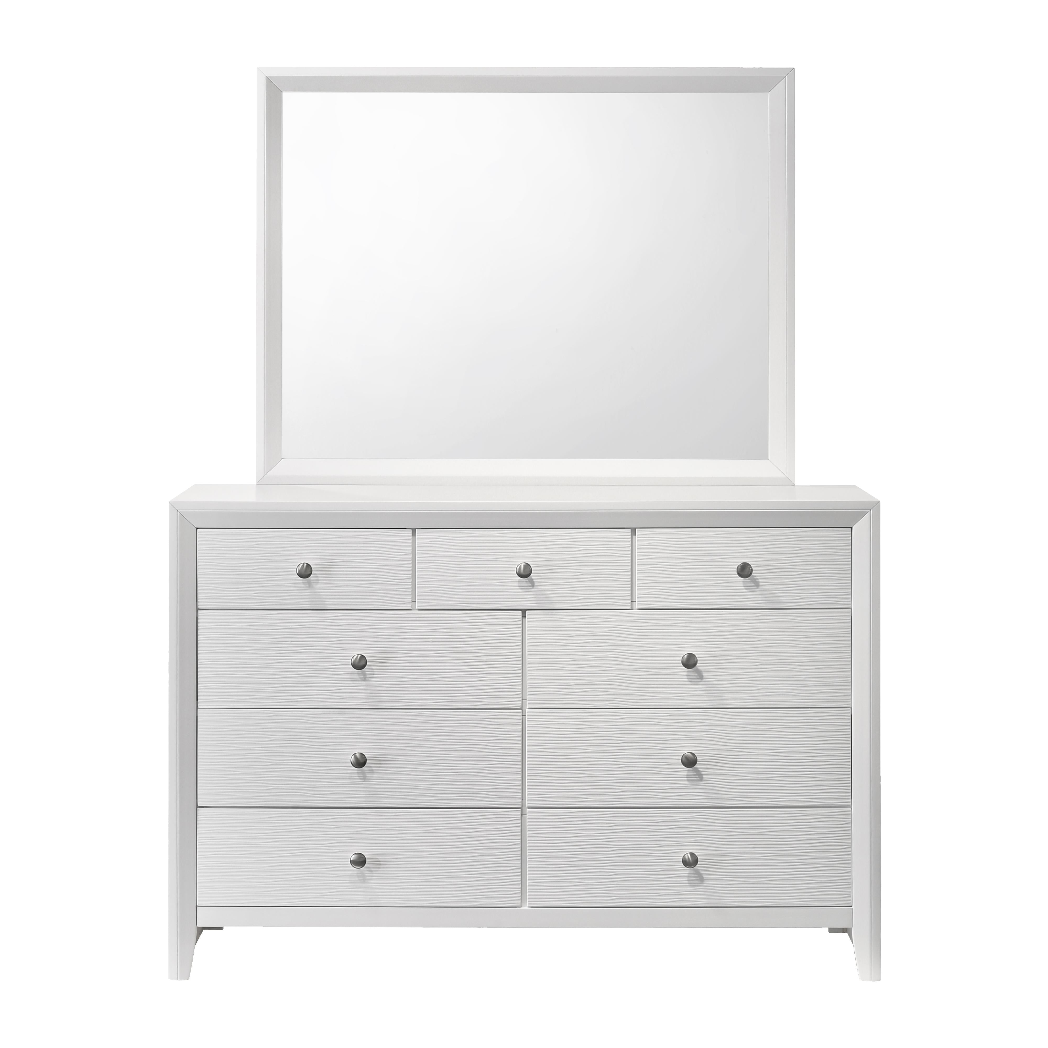 Crown Mark Evan B4710-11 Dresser Mirror - White - Image 3