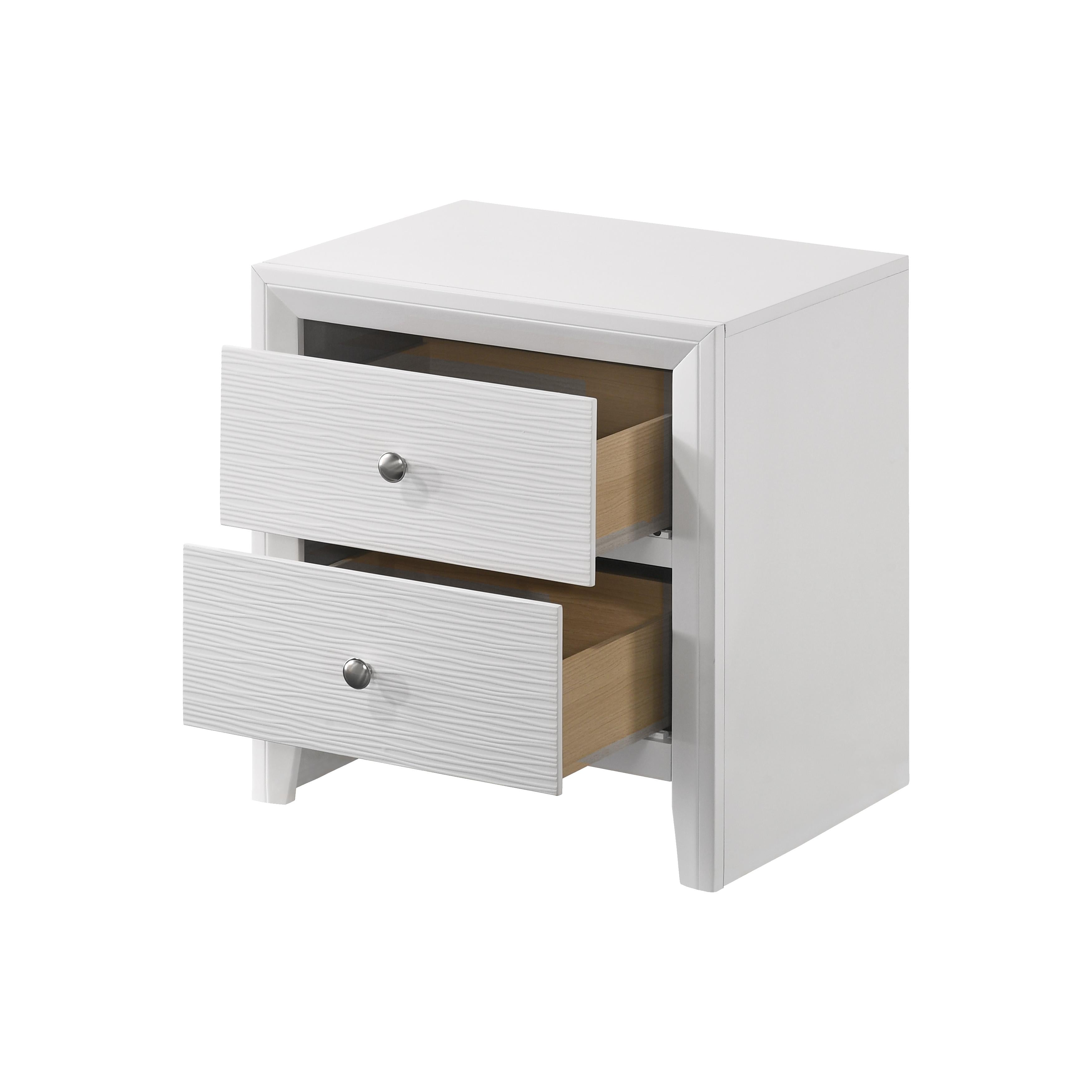 Crown Mark Evan B4710-2 Nightstand - White - Image 3