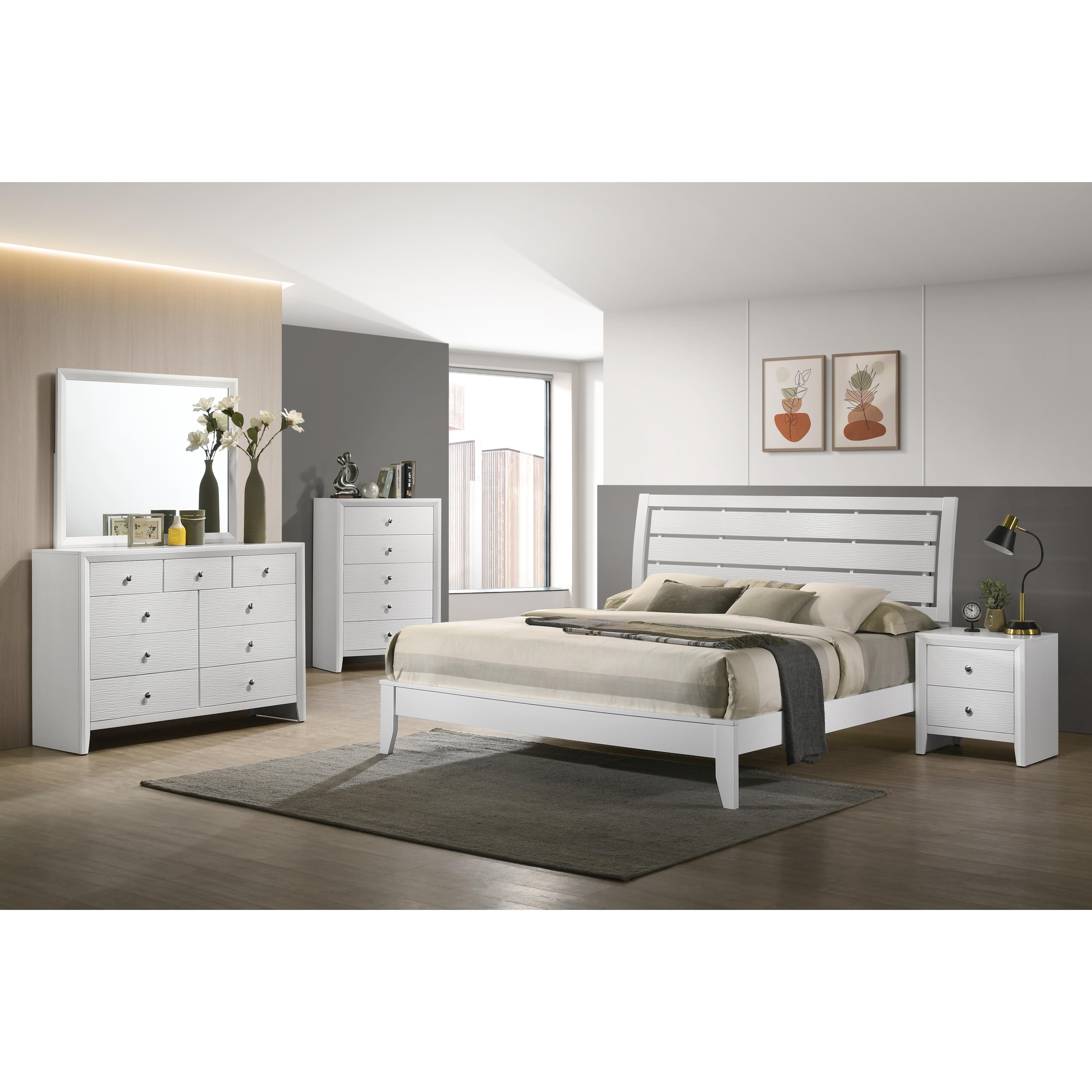 Crown Mark Evan B4710-K King Bed - White - Image 2