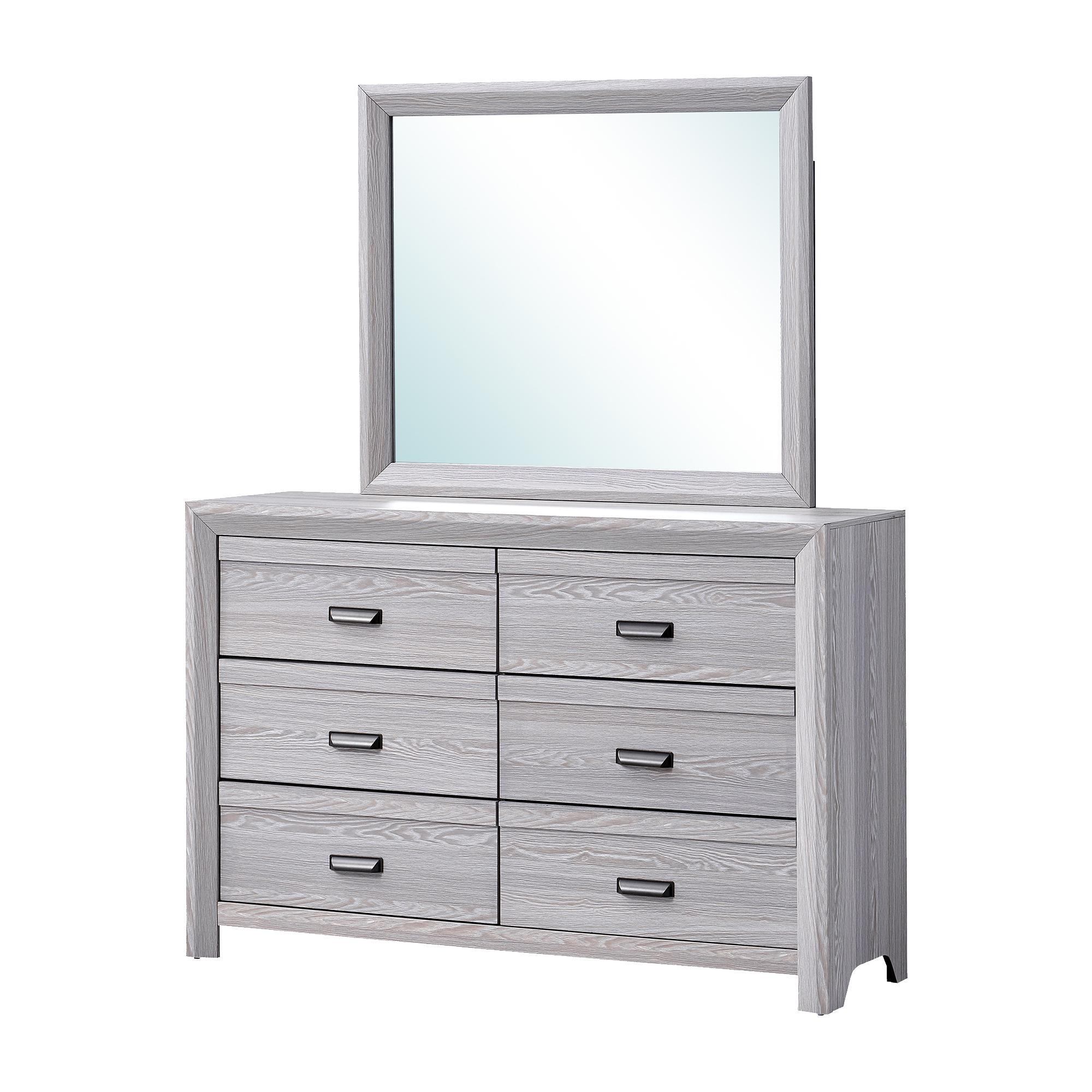 Crown Mark Adelaide B6710-11 Dresser Mirror - Driftwood - Image 3