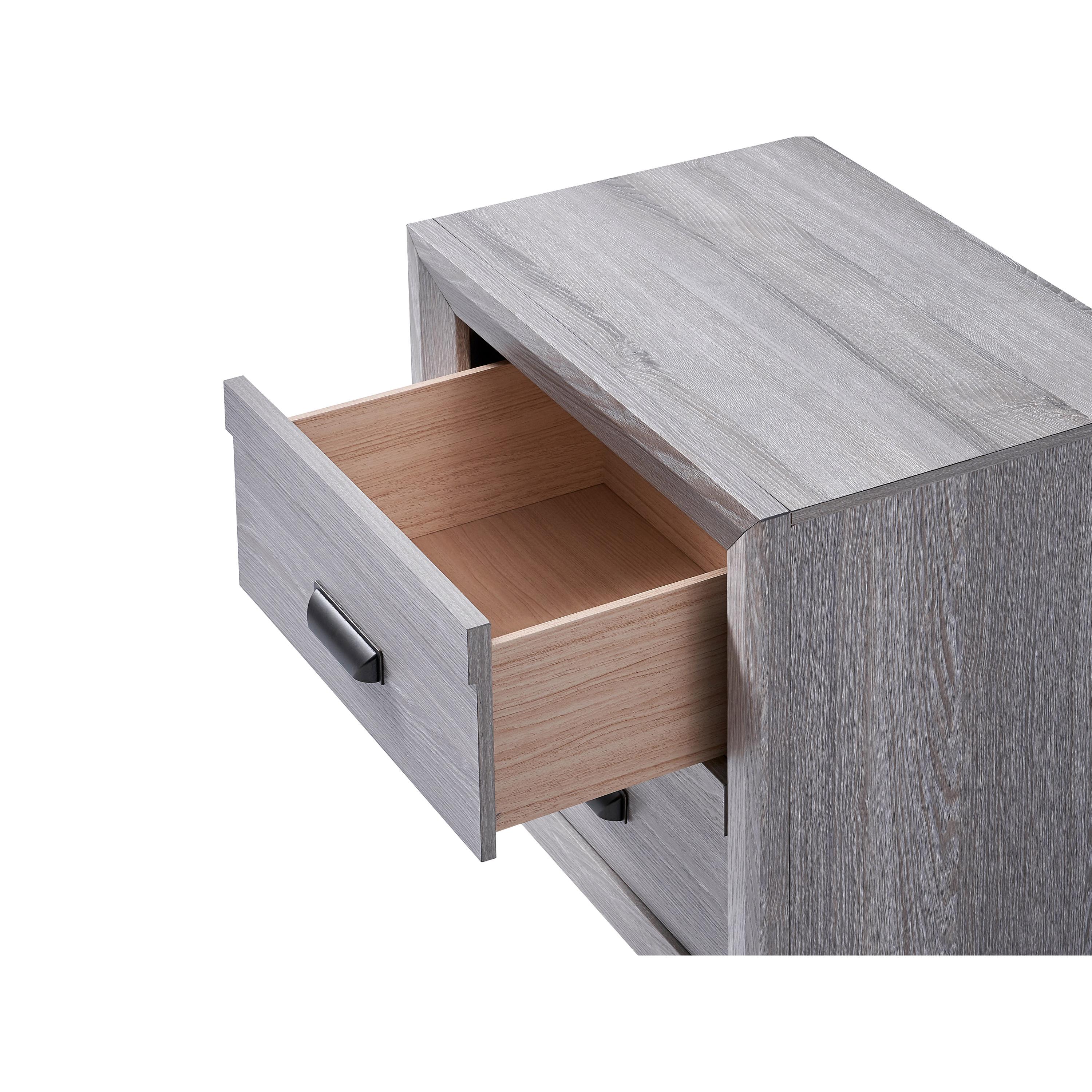 Crown Mark Adelaide B6710-2 Nightstand - Driftwood - Image 3