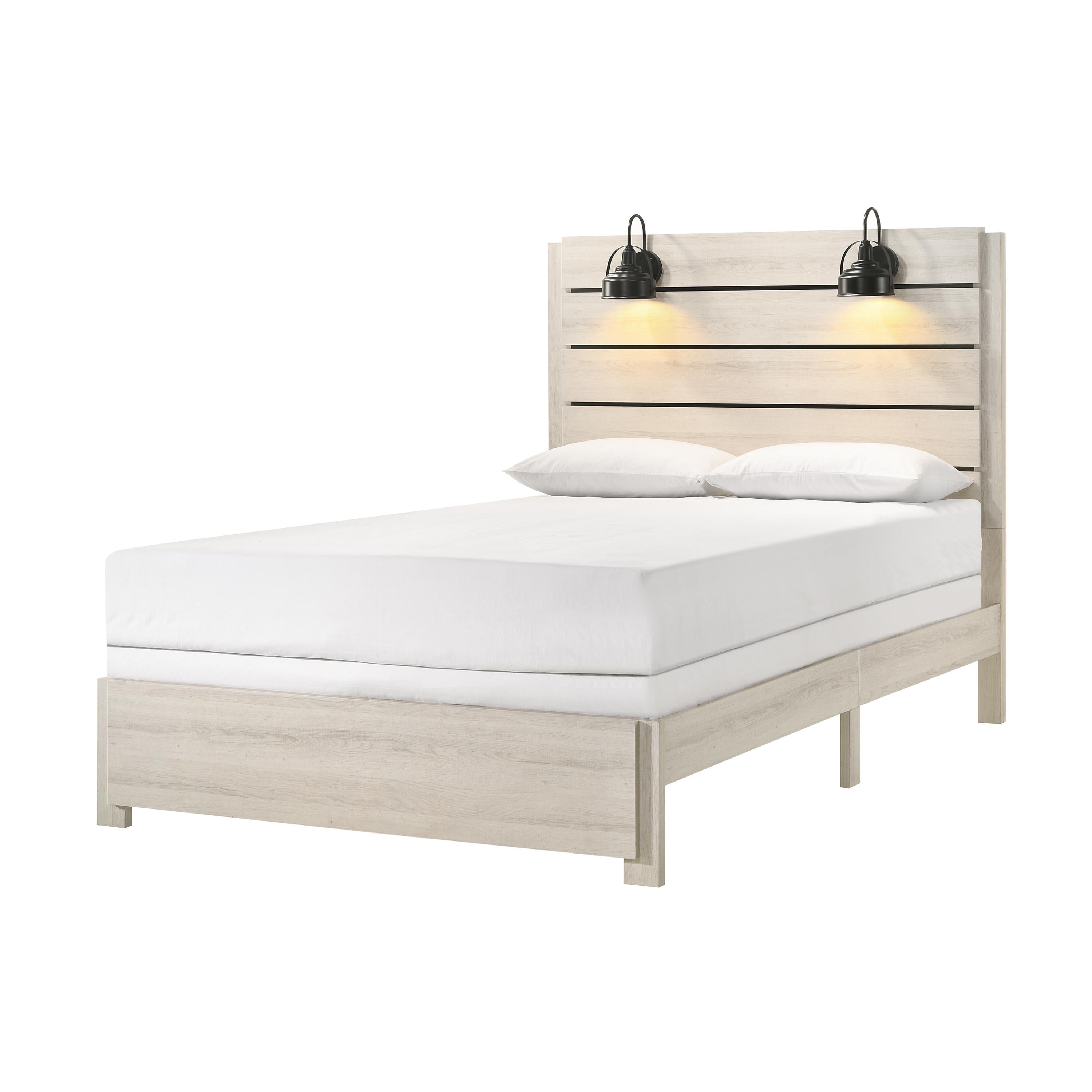 Crown Mark Carter B6810 Full Platform Bed - White - Image 1