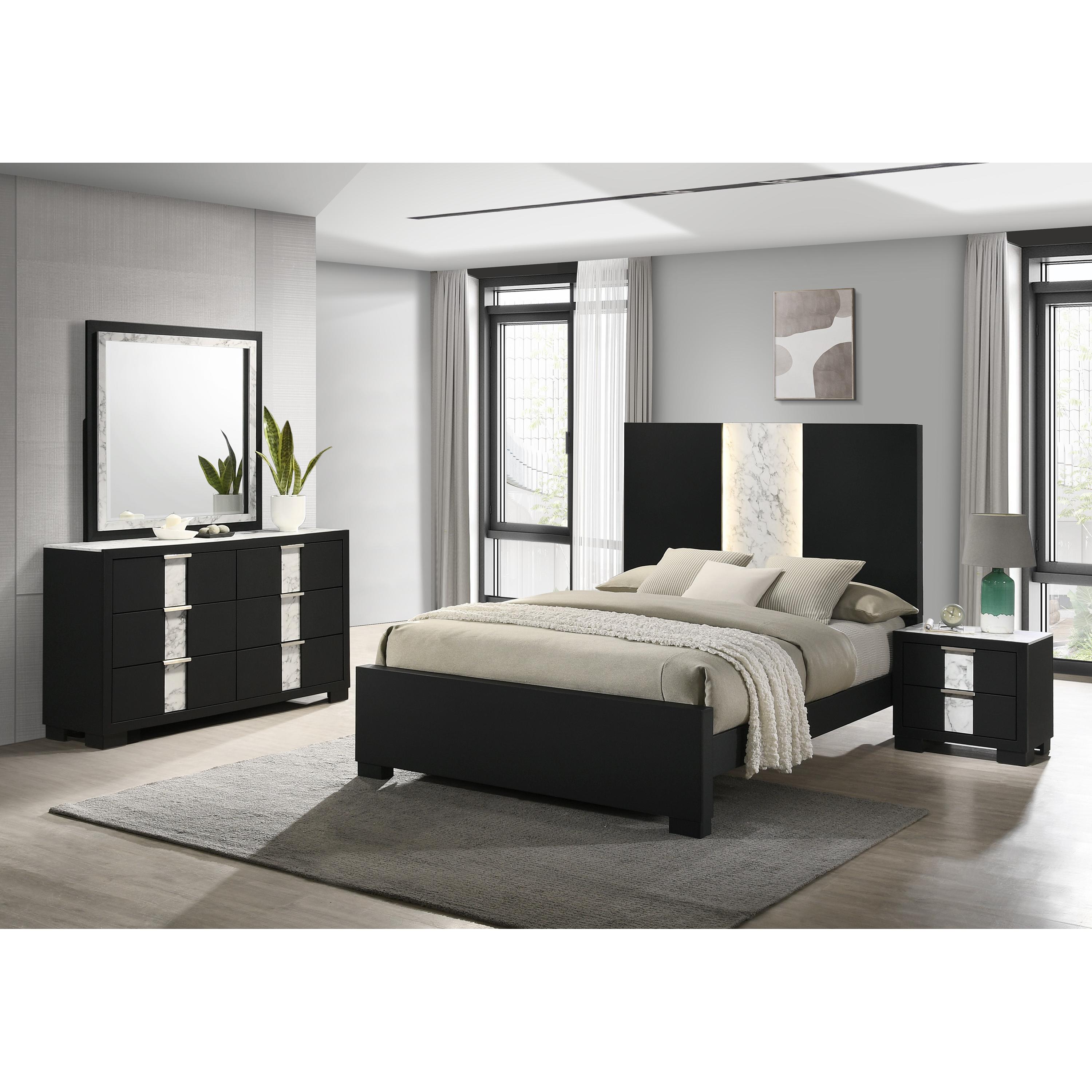 Crown Mark Rangley B6835-2 Nightstand - Black - Image 3