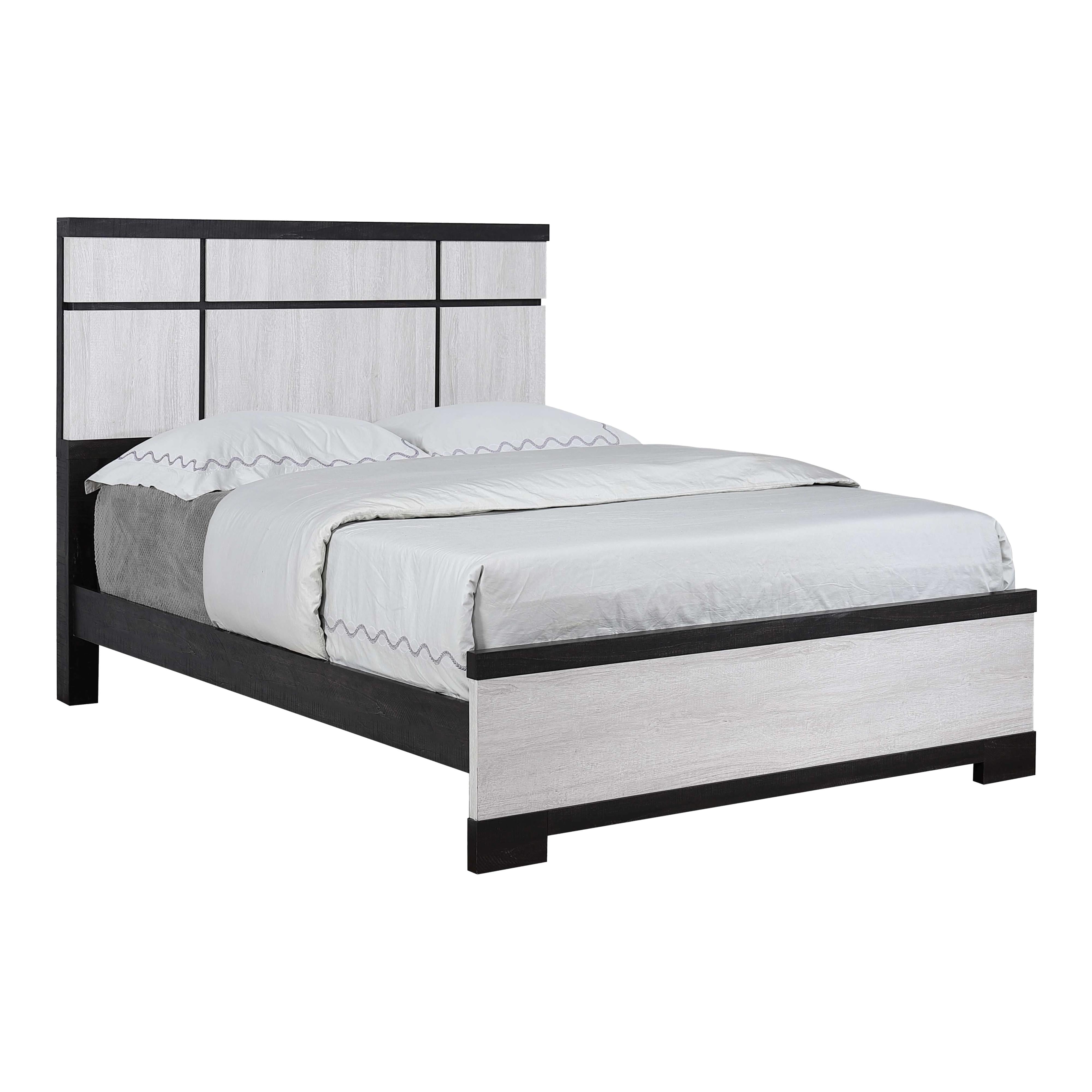 Crown Mark Remington B8162-Q Queen Bed - Black/White - Image 1