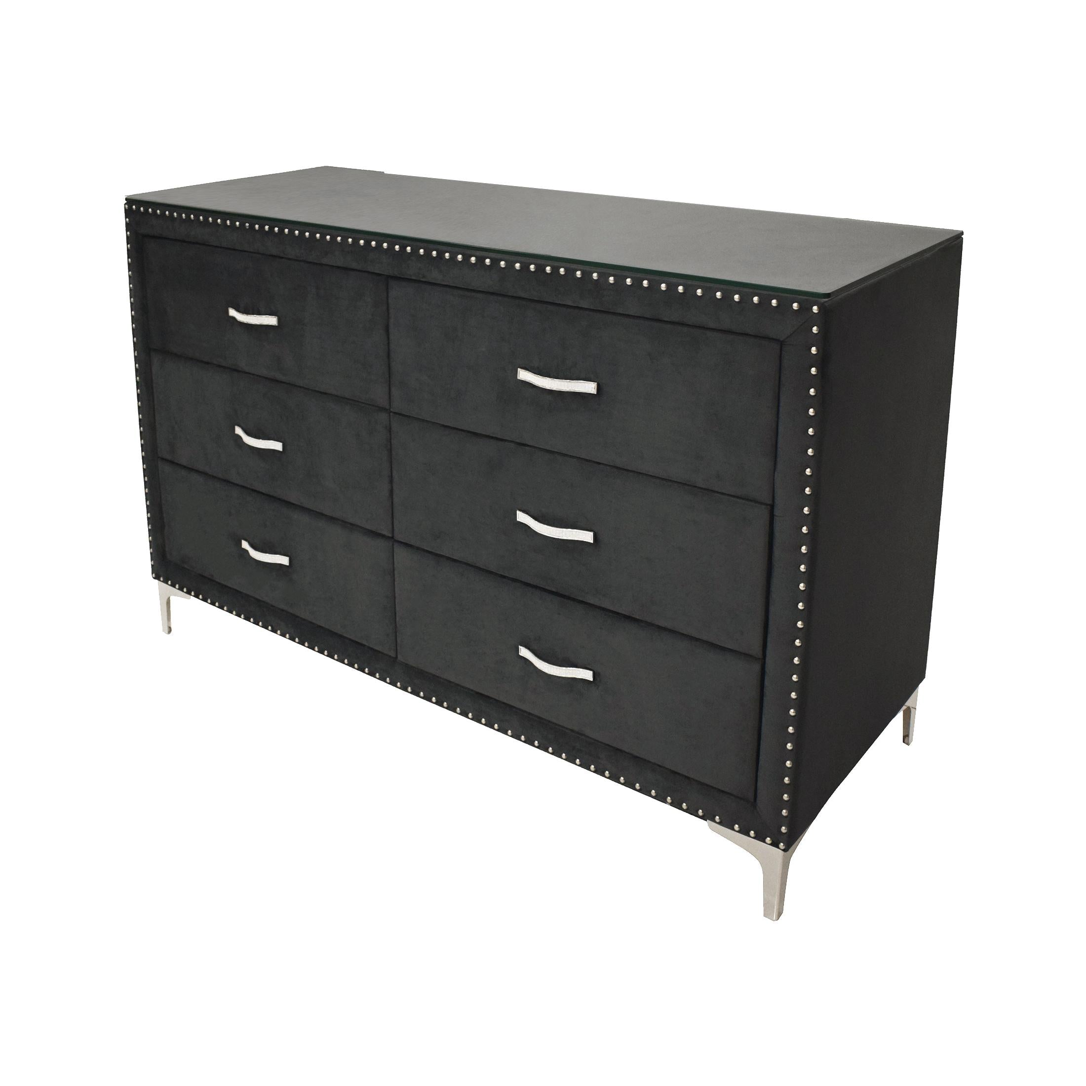 Crown Mark Lucinda B9265-1 Dresser - Black - Image 1