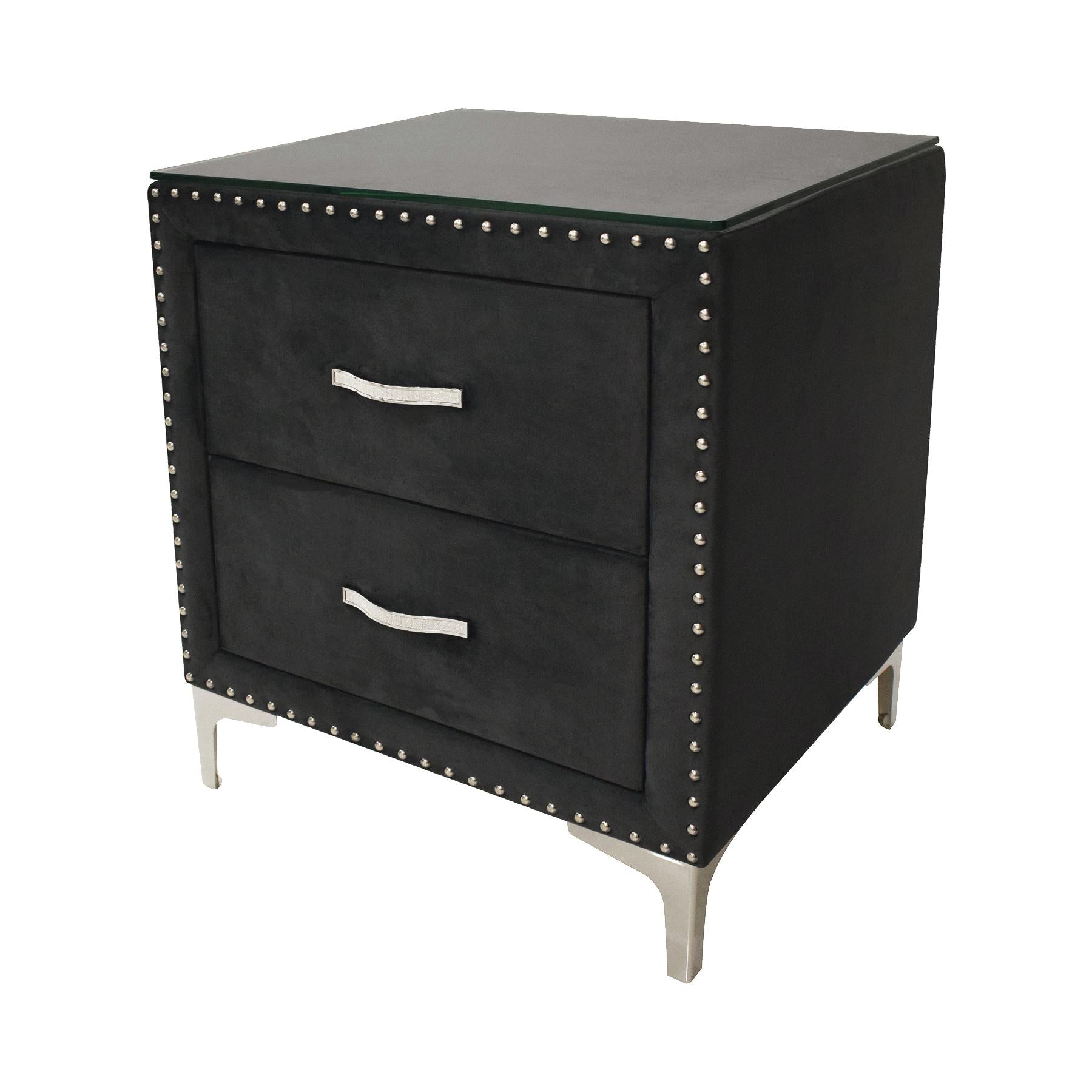 Crown Mark Lucinda B9265-2N Nightstand - Black - Image 1