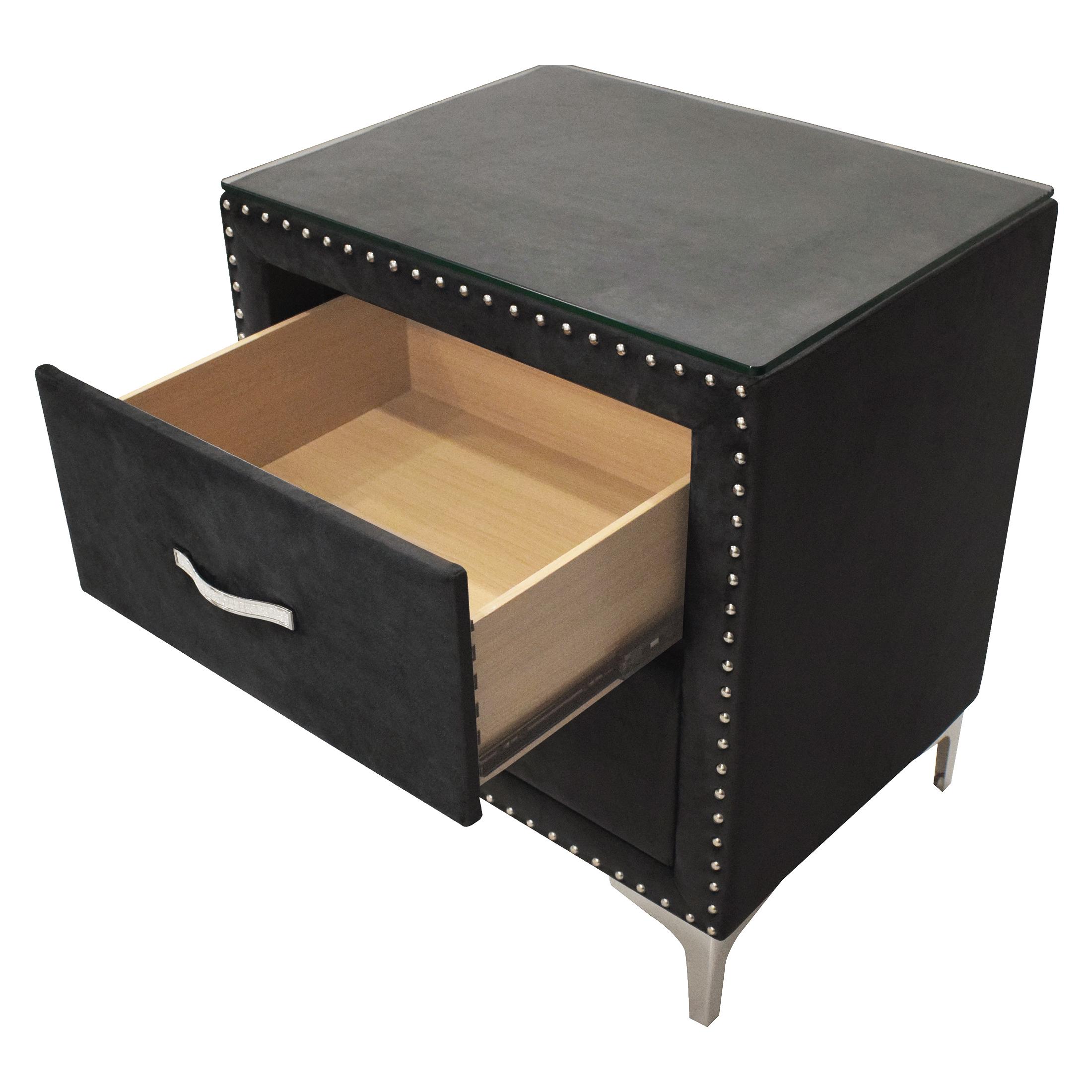Crown Mark Lucinda B9265-2N Nightstand - Black - Image 3