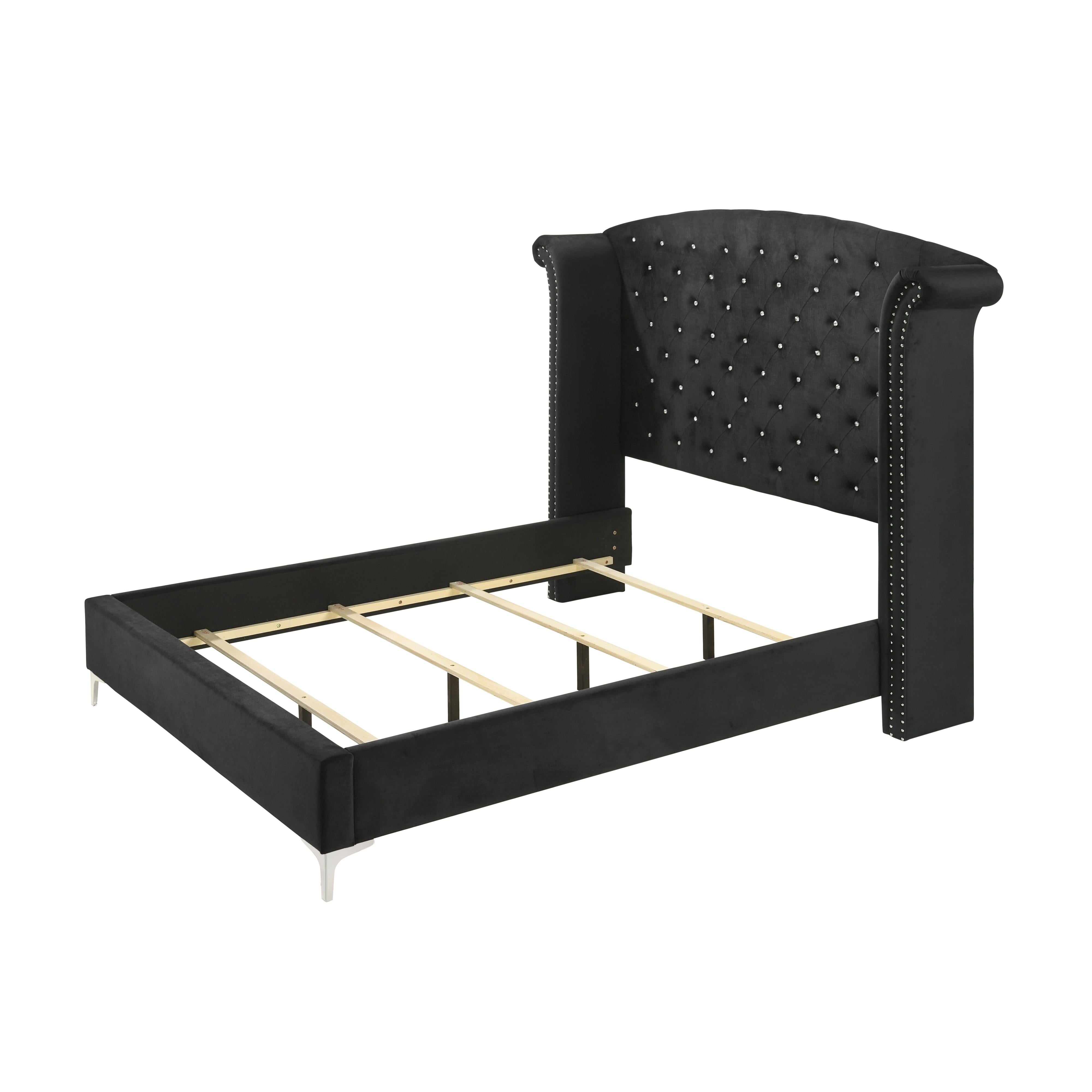 Crown Mark Lucinda B9265-Q Queen Panel Bed - Black - Image 3