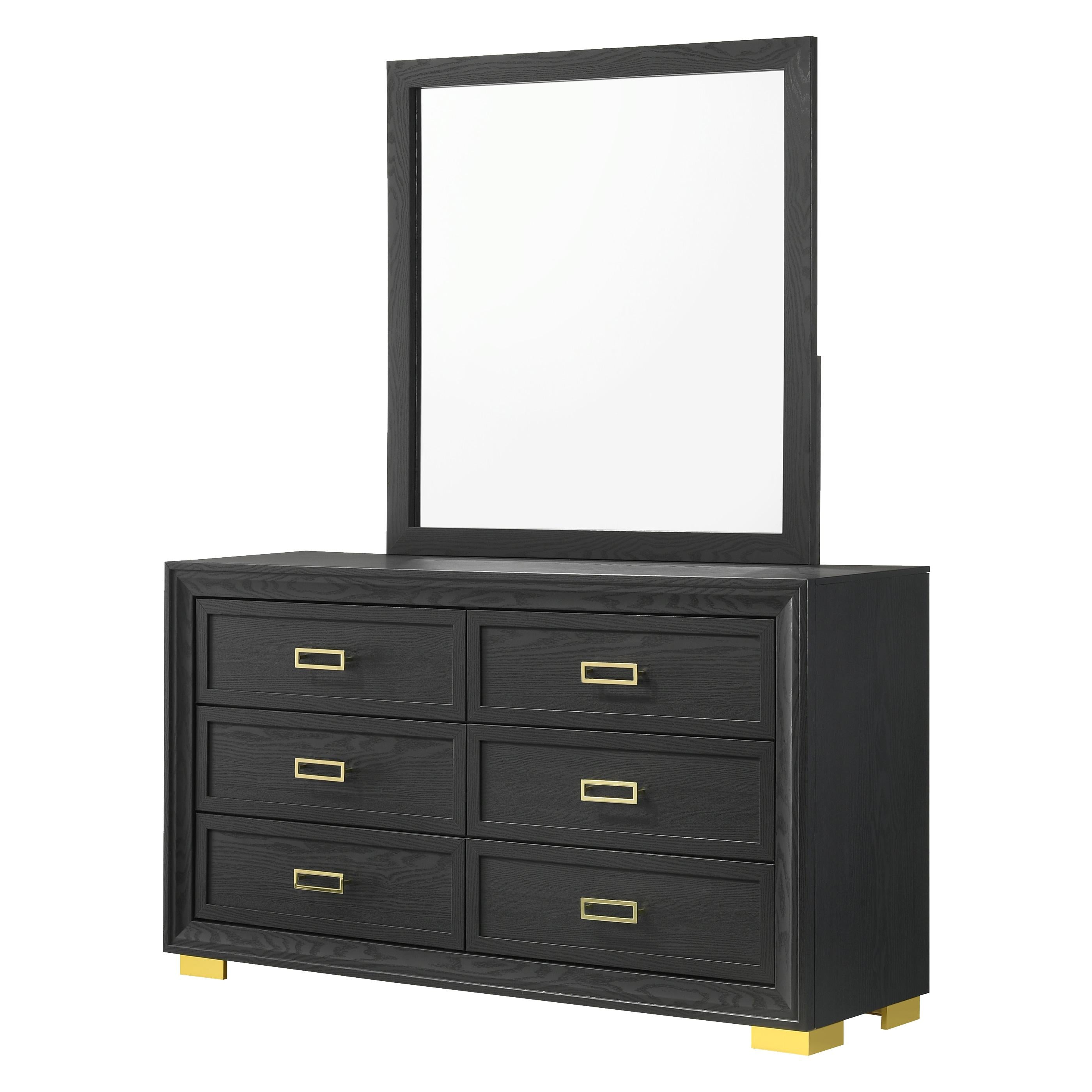 Crown Mark Pepe B9290-11 Dresser Mirror - Black - Image 3