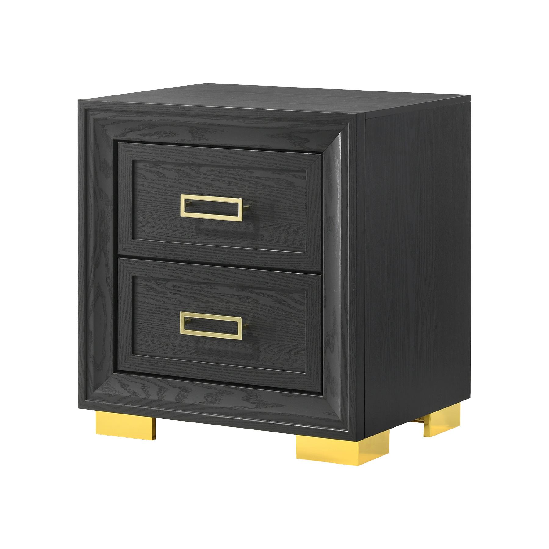 Crown Mark Pepe B9290-2 Nightstand - Black - Image 1