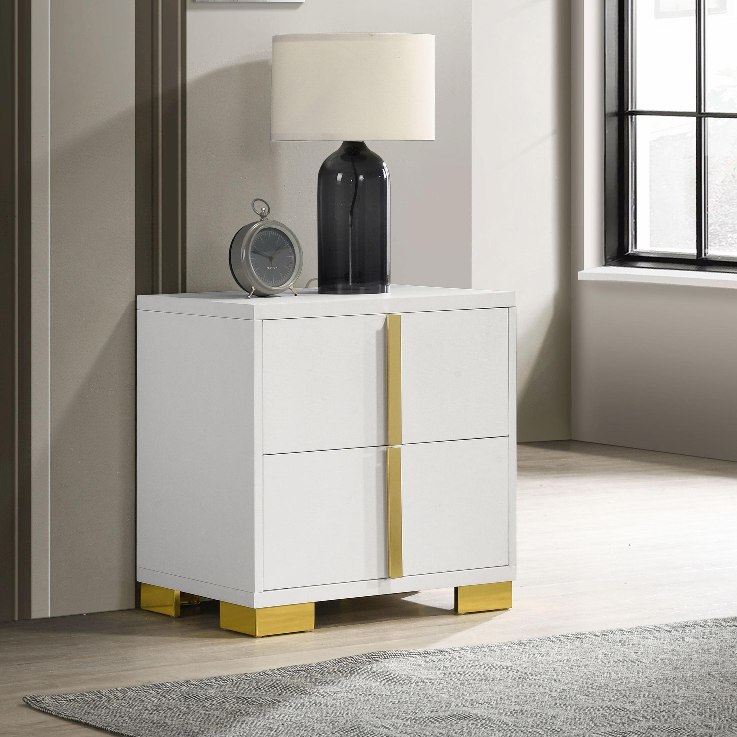 Coaster Furniture Marceline 222932 2-Drawer Nightstand - White - Image 2
