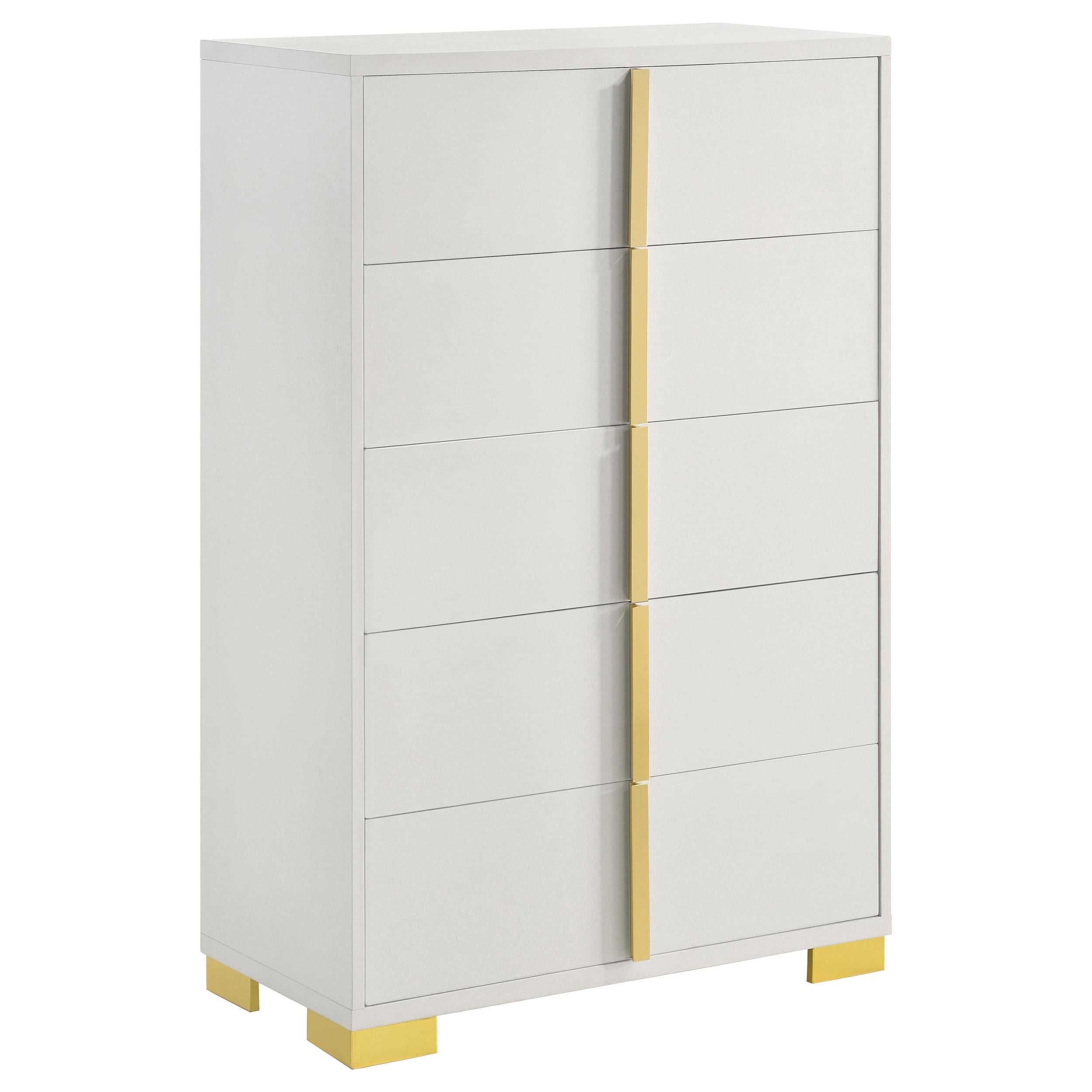 Coaster Furniture Marceline 222935 5-Drawer Bedroom Chest - White - Image 1