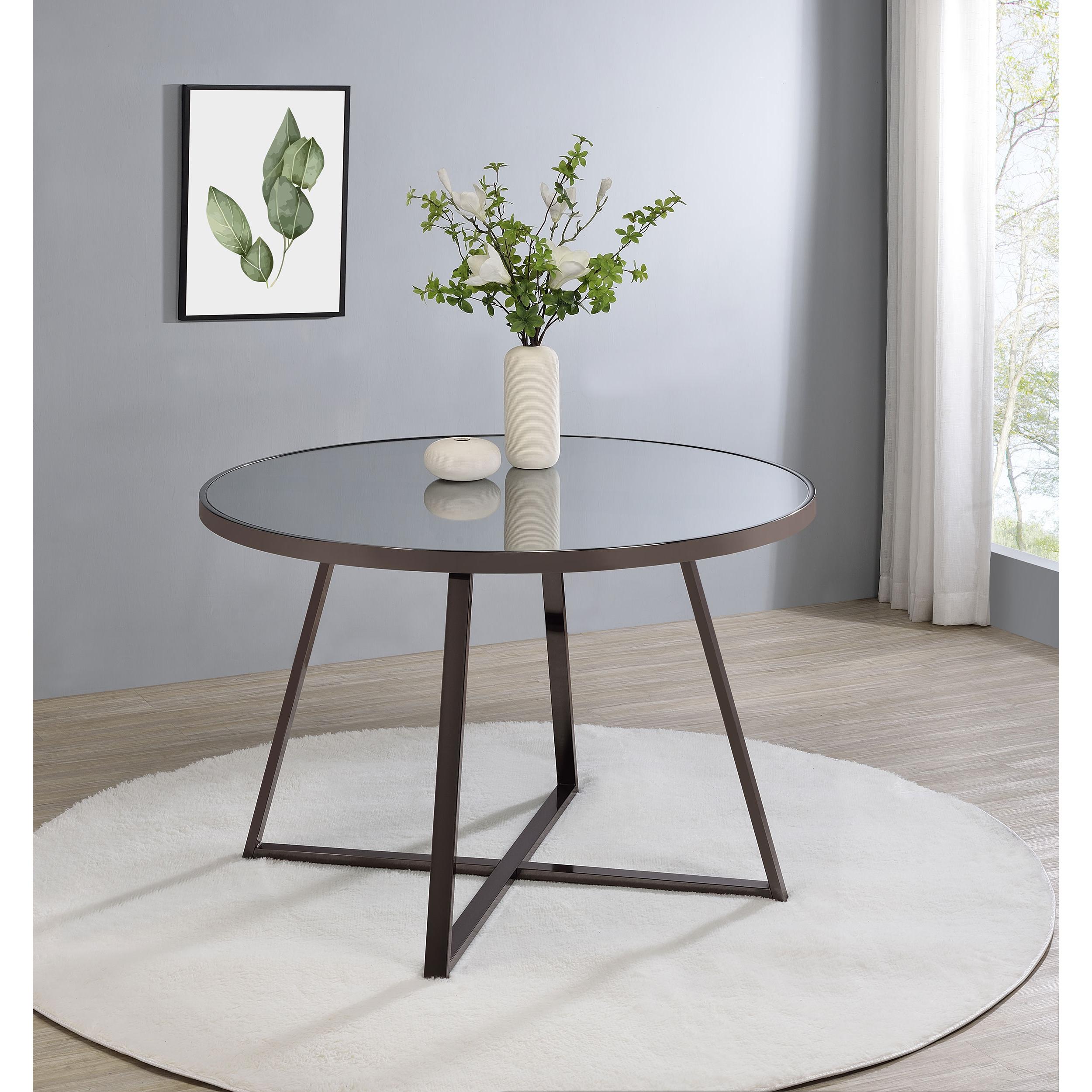 Coaster Furniture Jillian 120630 Round 45-inch Mirror Top Dining Table - Black Nickel - Image 3