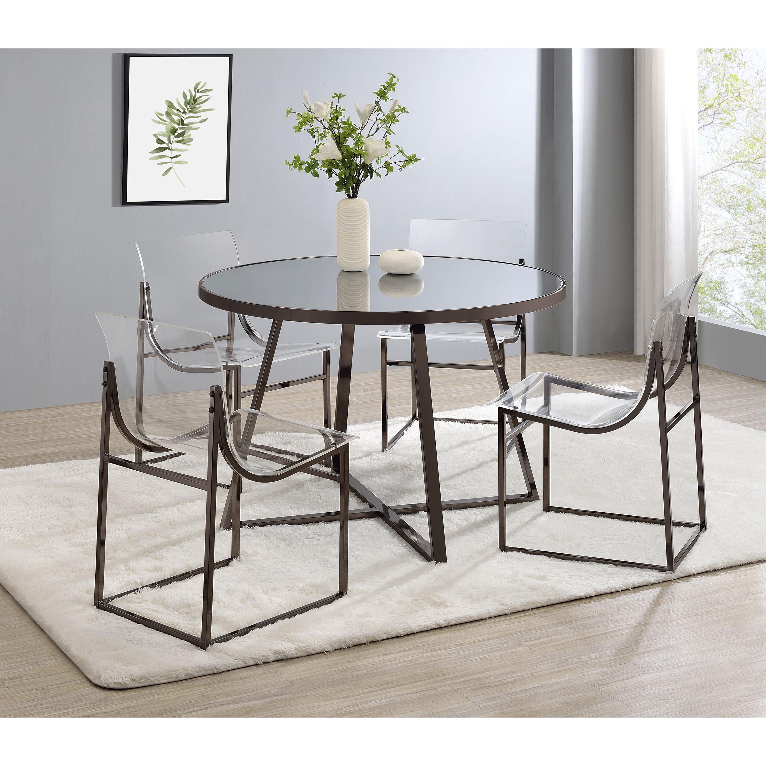 Coaster Furniture Adino 121182 Acrylic Dining Side Chair - Chrome - Image 3
