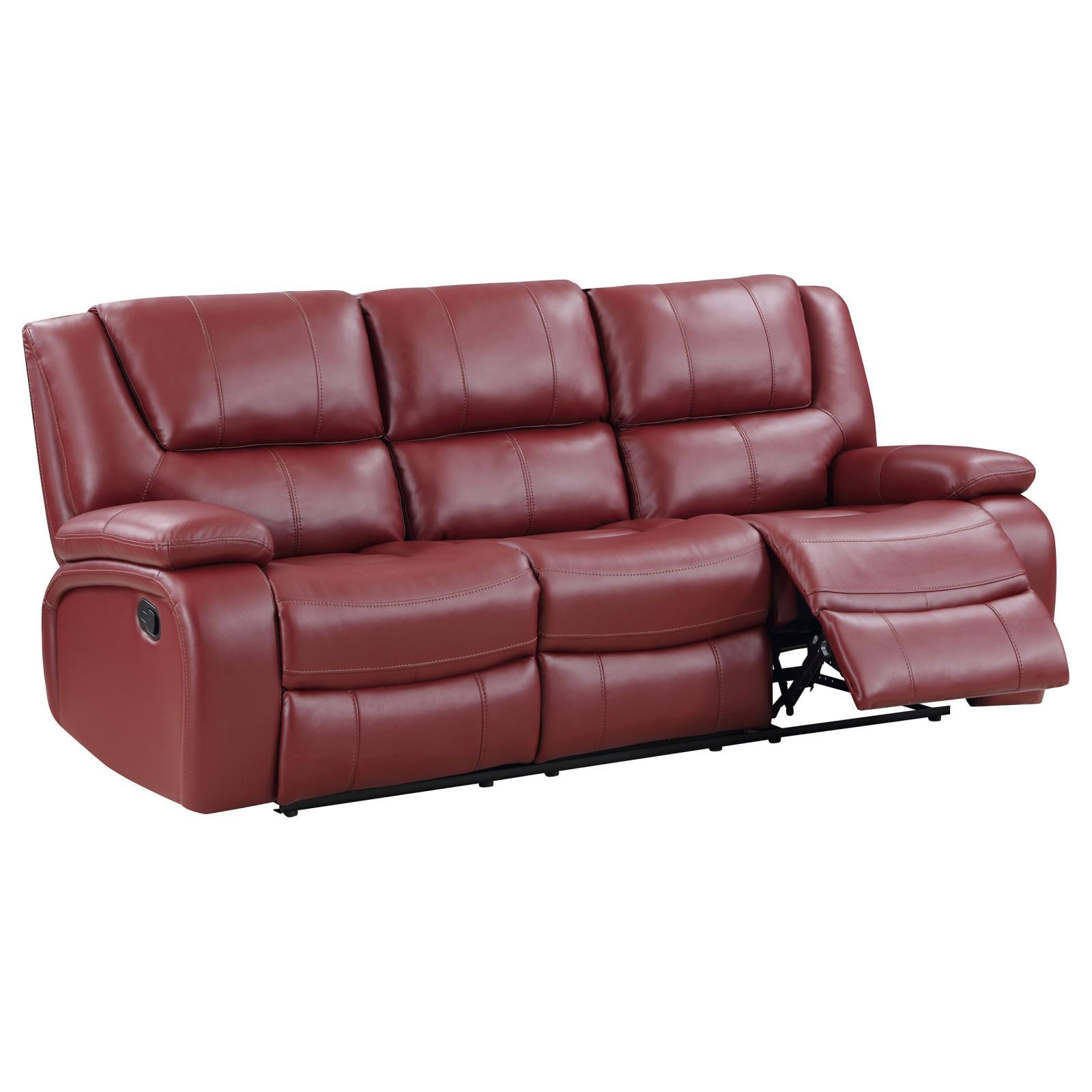Coaster Furniture Camila 610241 Upholstered Motion Reclining Sofa - Red - Image 1