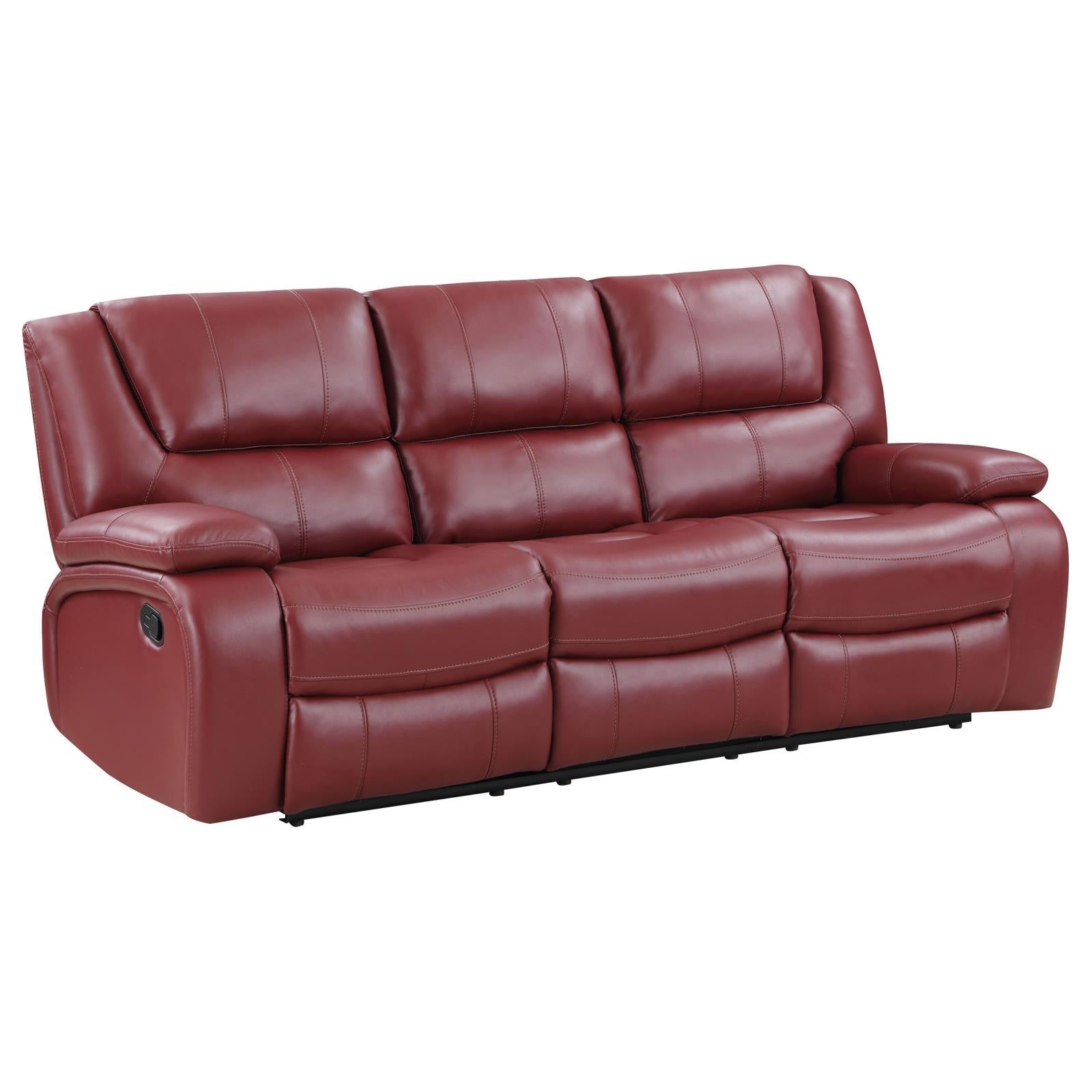 Coaster Furniture Camila 610241 Upholstered Motion Reclining Sofa - Red - Image 3