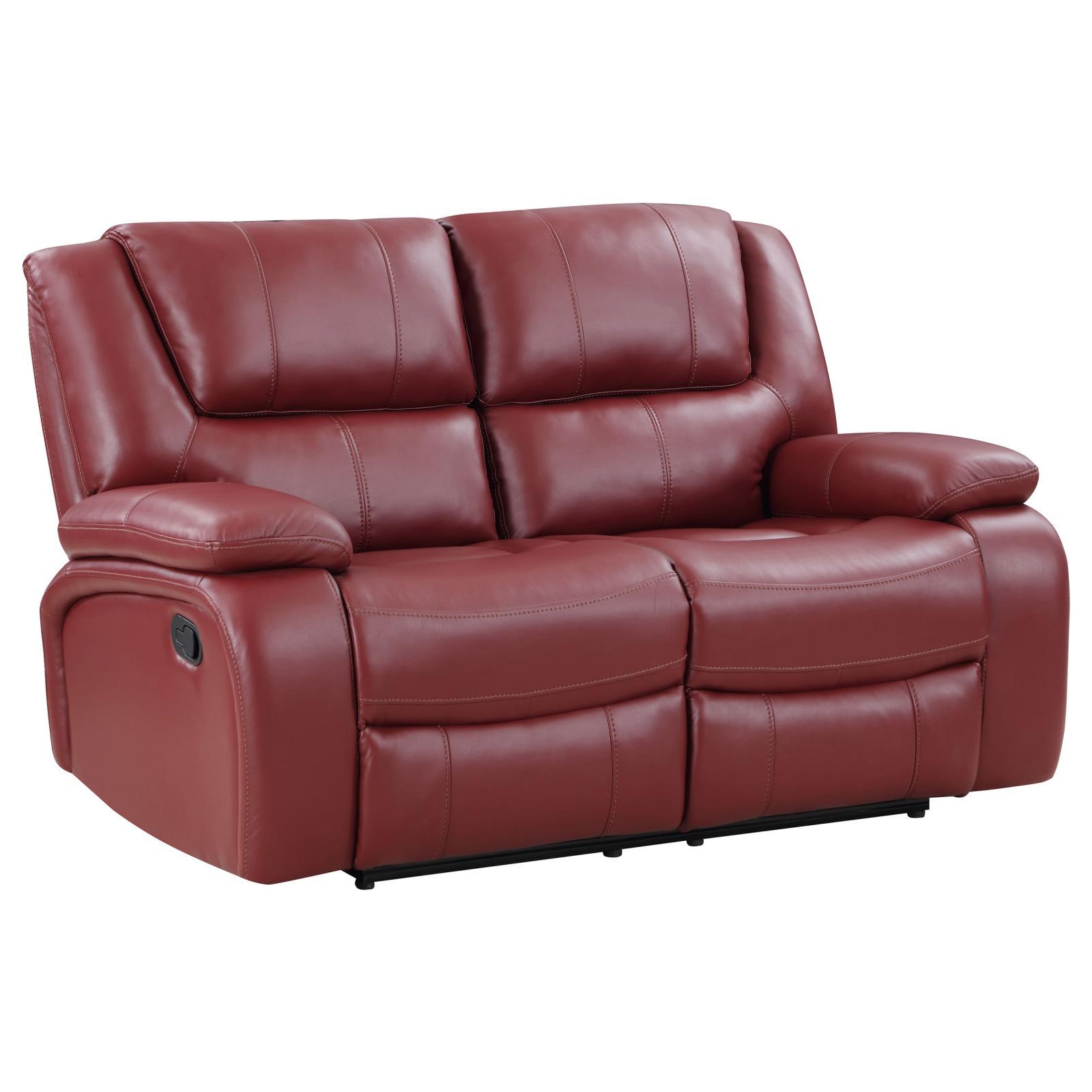 Coaster Furniture Camila 610242 Upholstered Motion Reclining Loveseat – Red