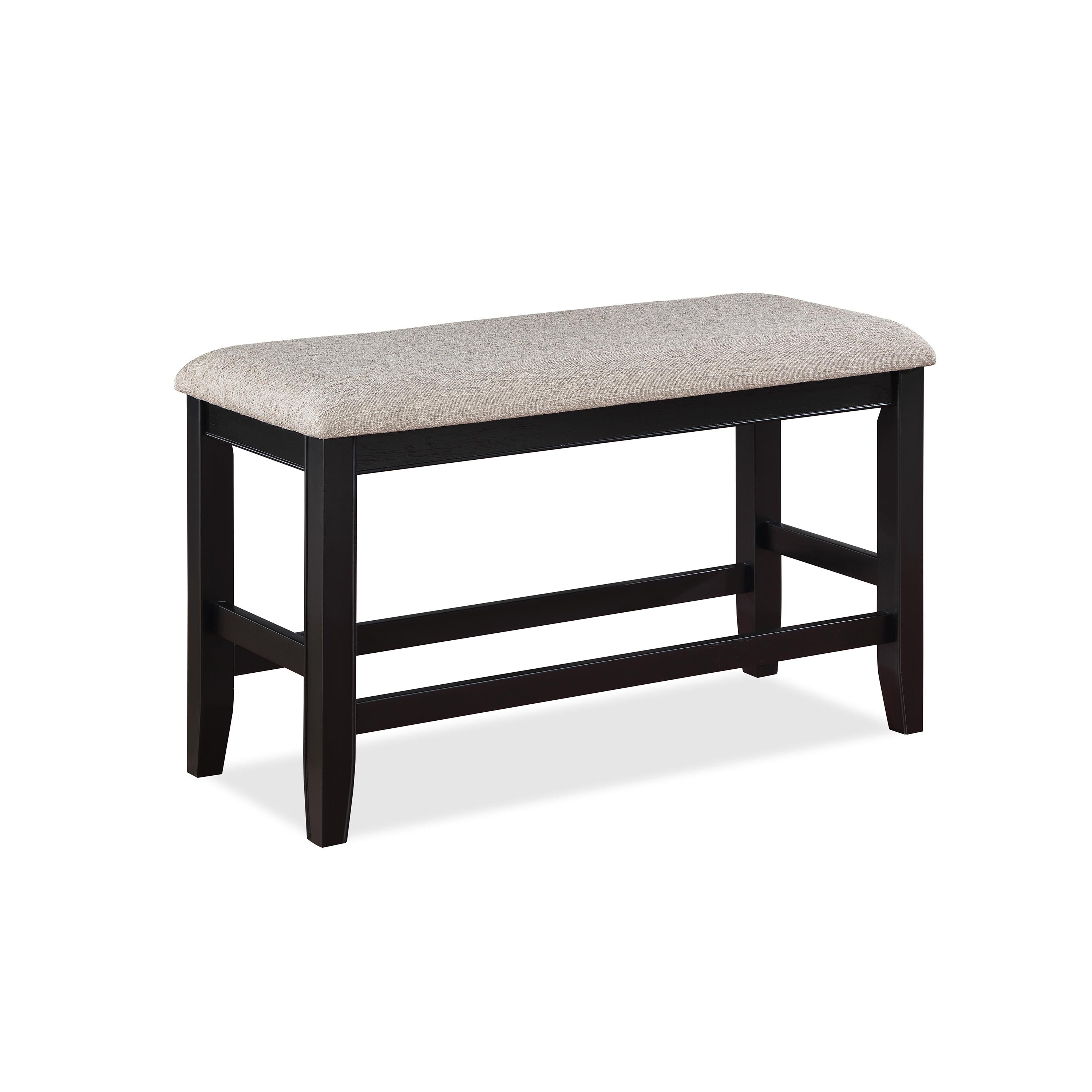 Crown Mark Fulton 2727LG-BENCH Counter Height Bench - Light Grey - Image 1