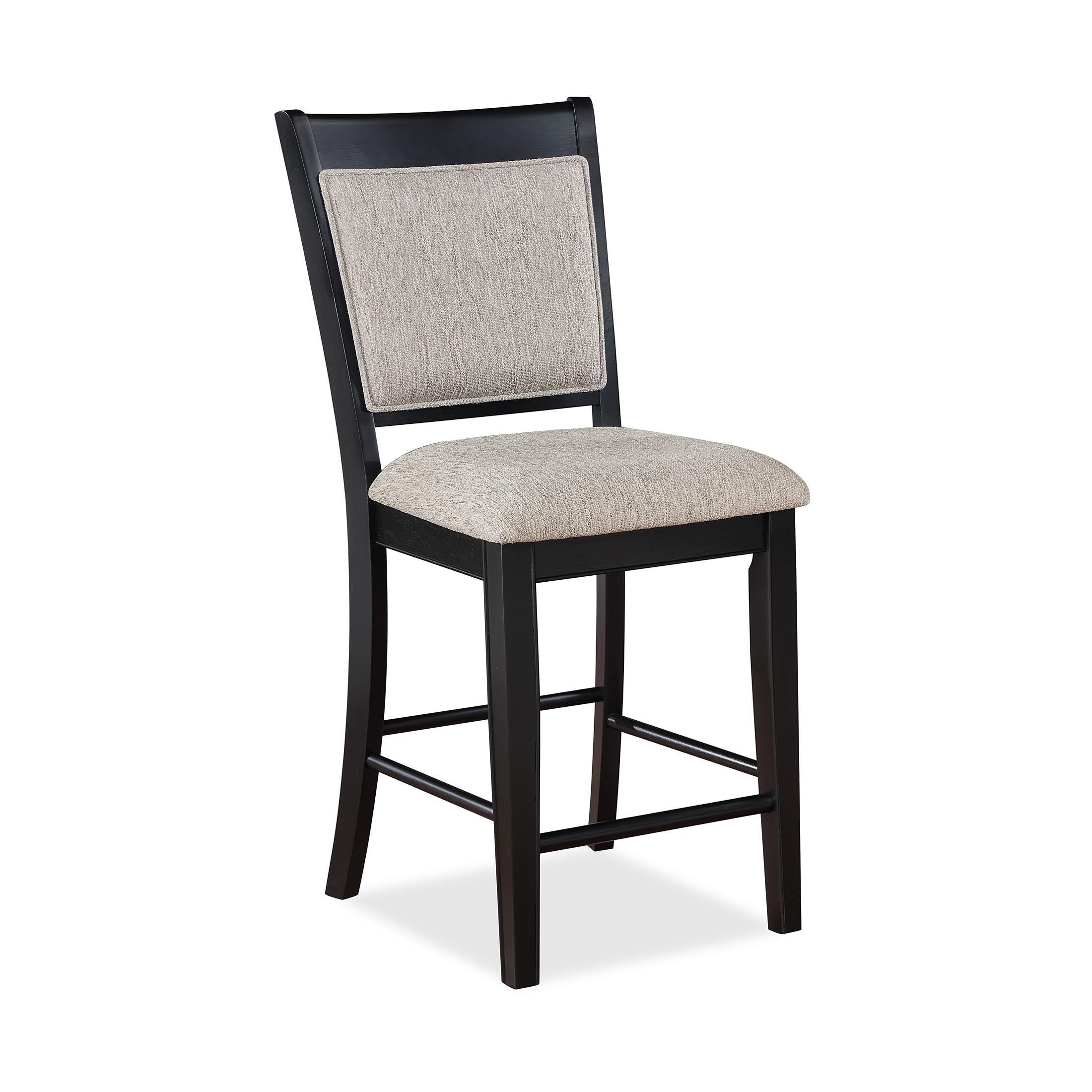 Crown Mark Fulton 2727LG-S-24 Counter Height Chair - Light Grey - Image 1