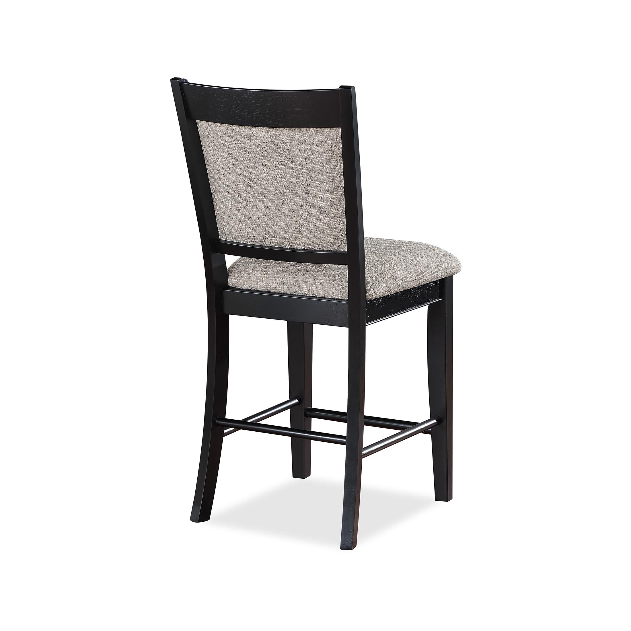 Crown Mark Fulton 2727LG-S-24 Counter Height Chair - Light Grey - Image 2