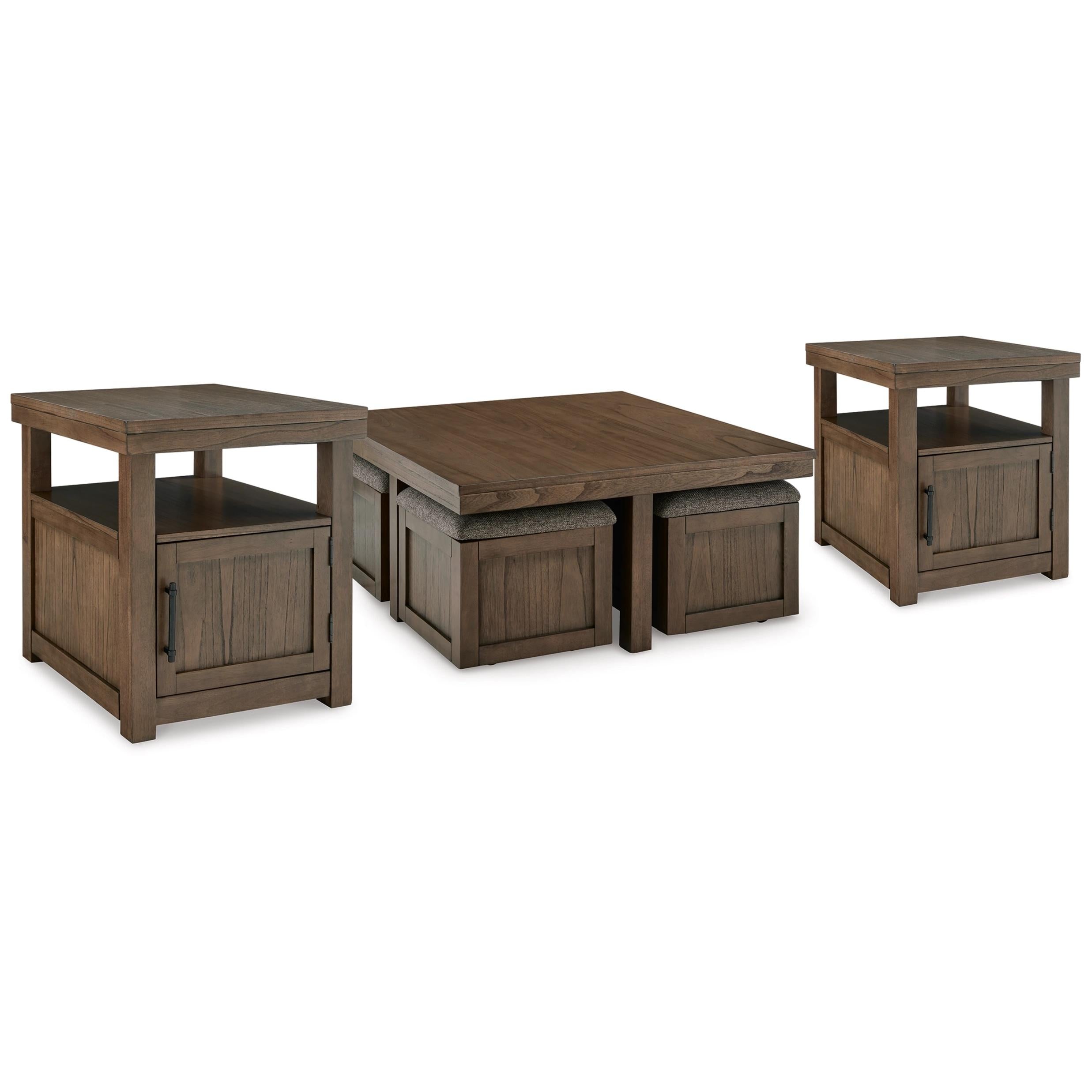 Signature Design by Ashley Boardernest T738T1 Coffee Table and 2 End Tables - Image 1