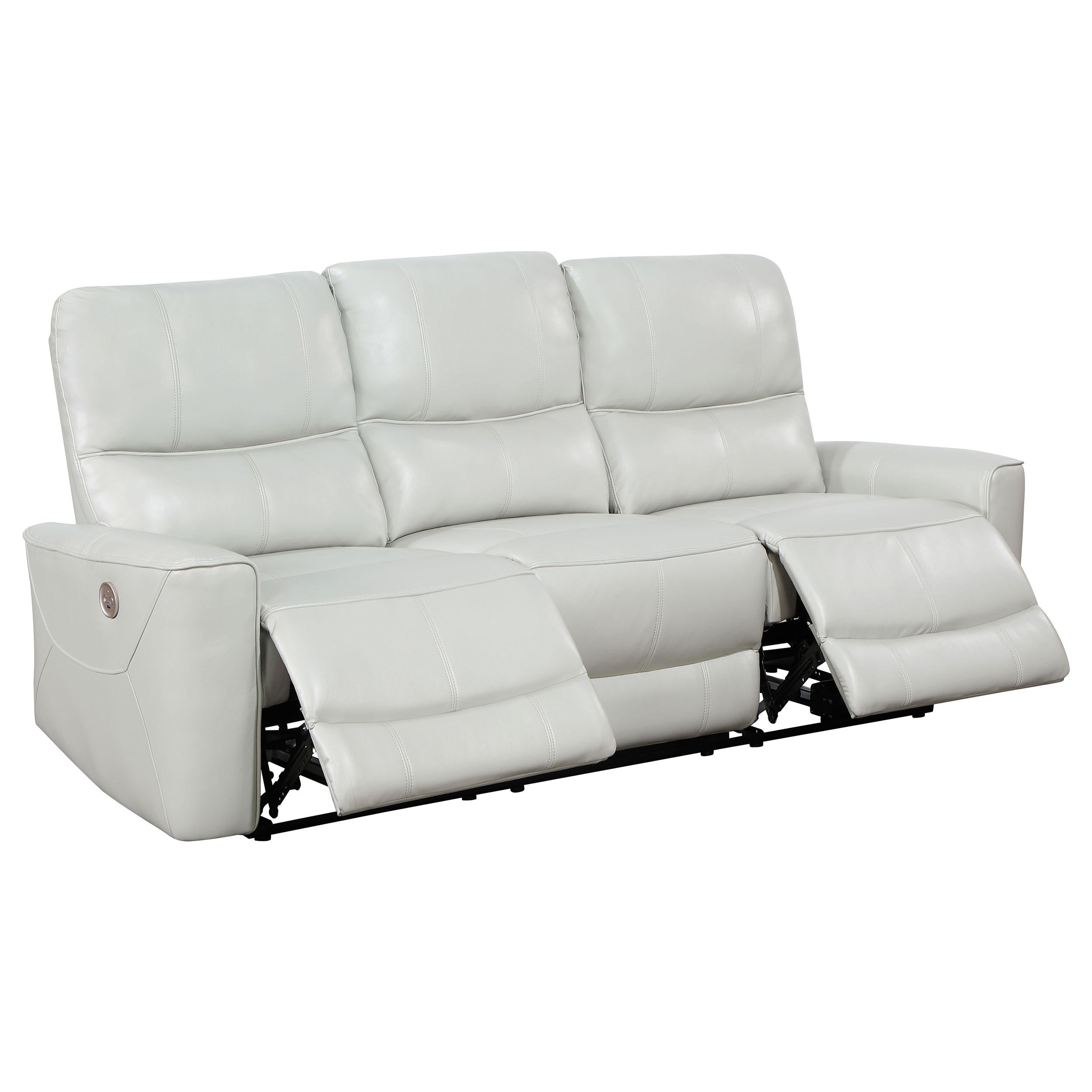 Coaster Furniture Greenfield 610261P Upholstered Power Reclining Sofa - Dove Grey - Image 3