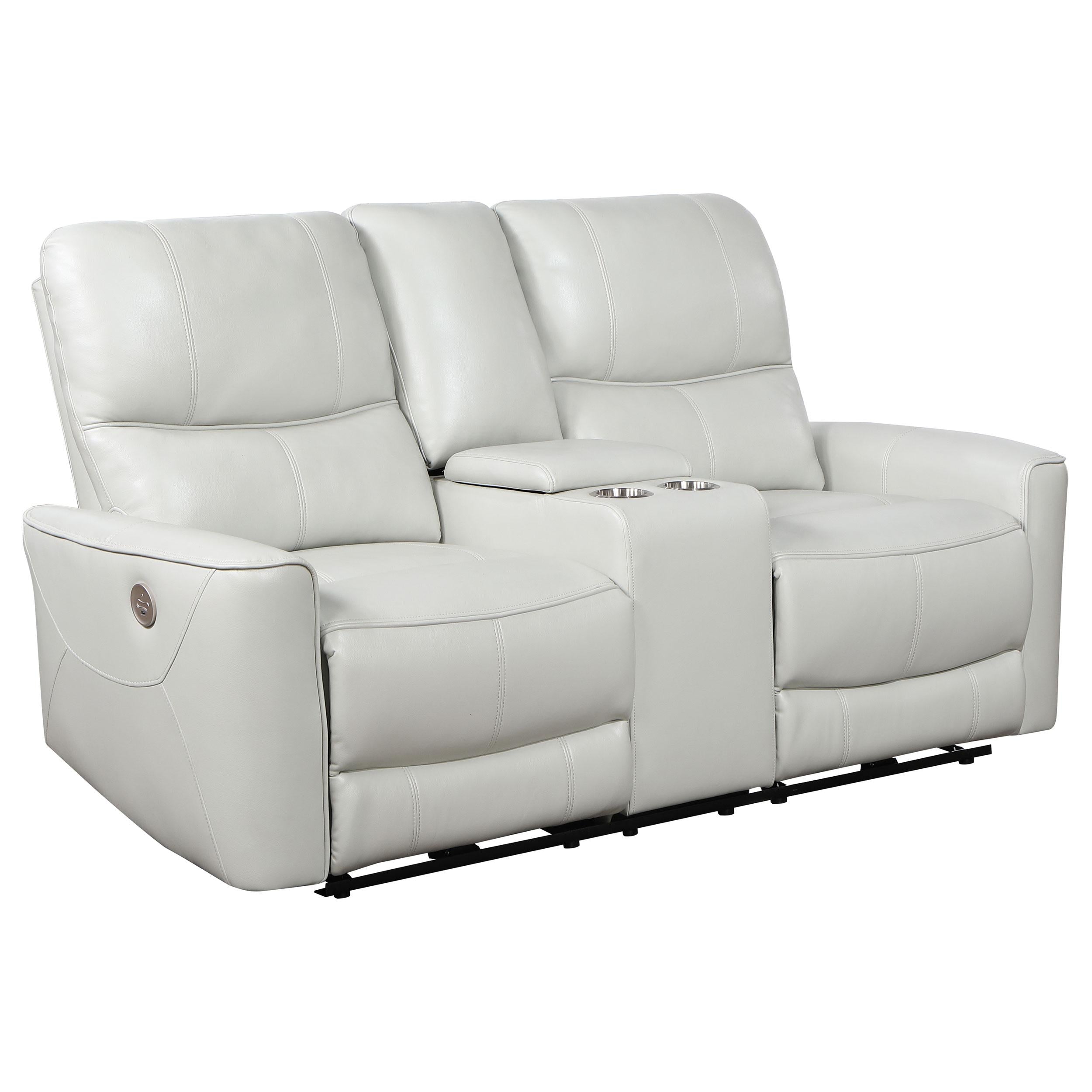 Coaster Furniture Greenfield 610262P Upholstered Power Reclining Loveseat – Dove Grey