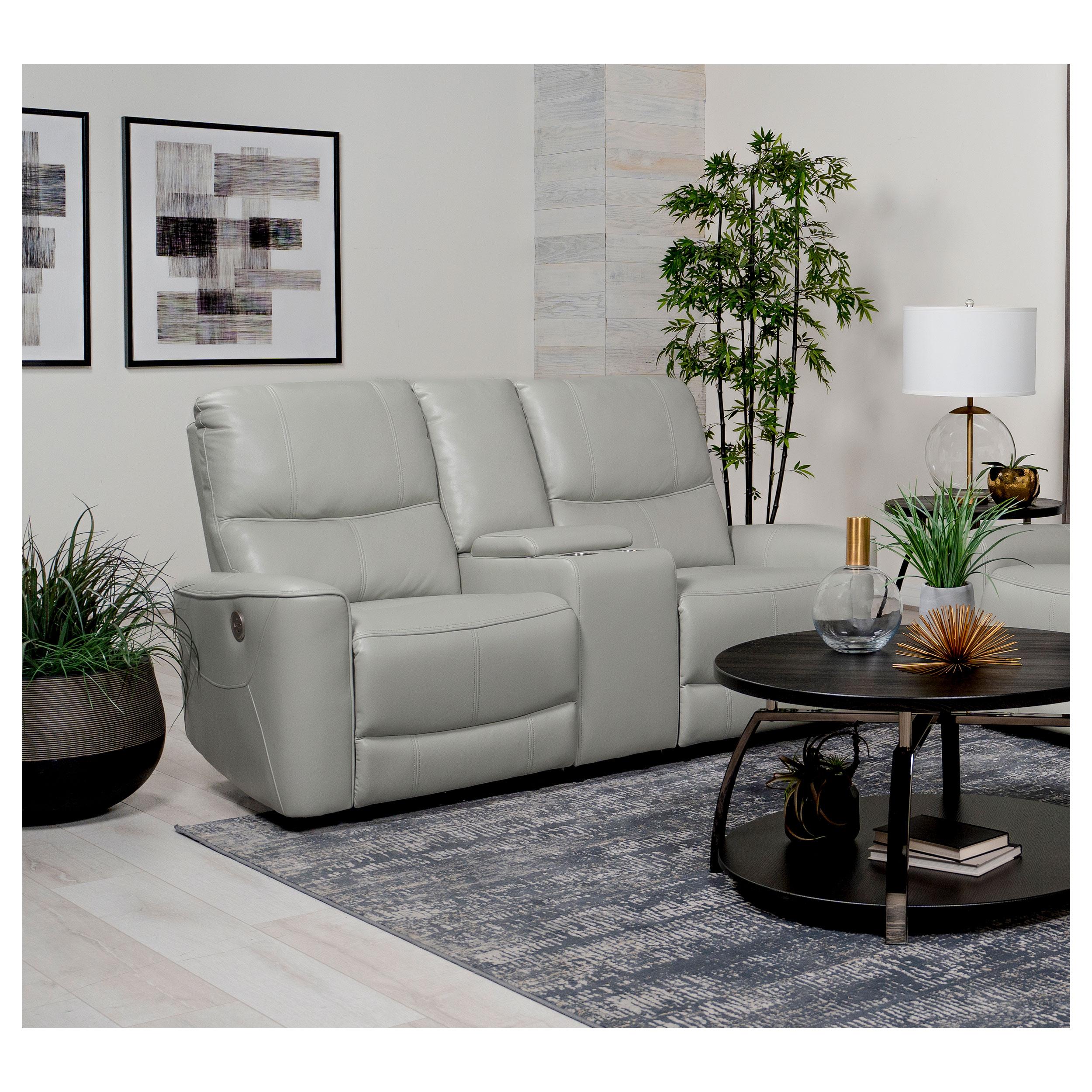 Coaster Furniture Greenfield 610262P Upholstered Power Reclining Loveseat - Dove Grey - Image 2