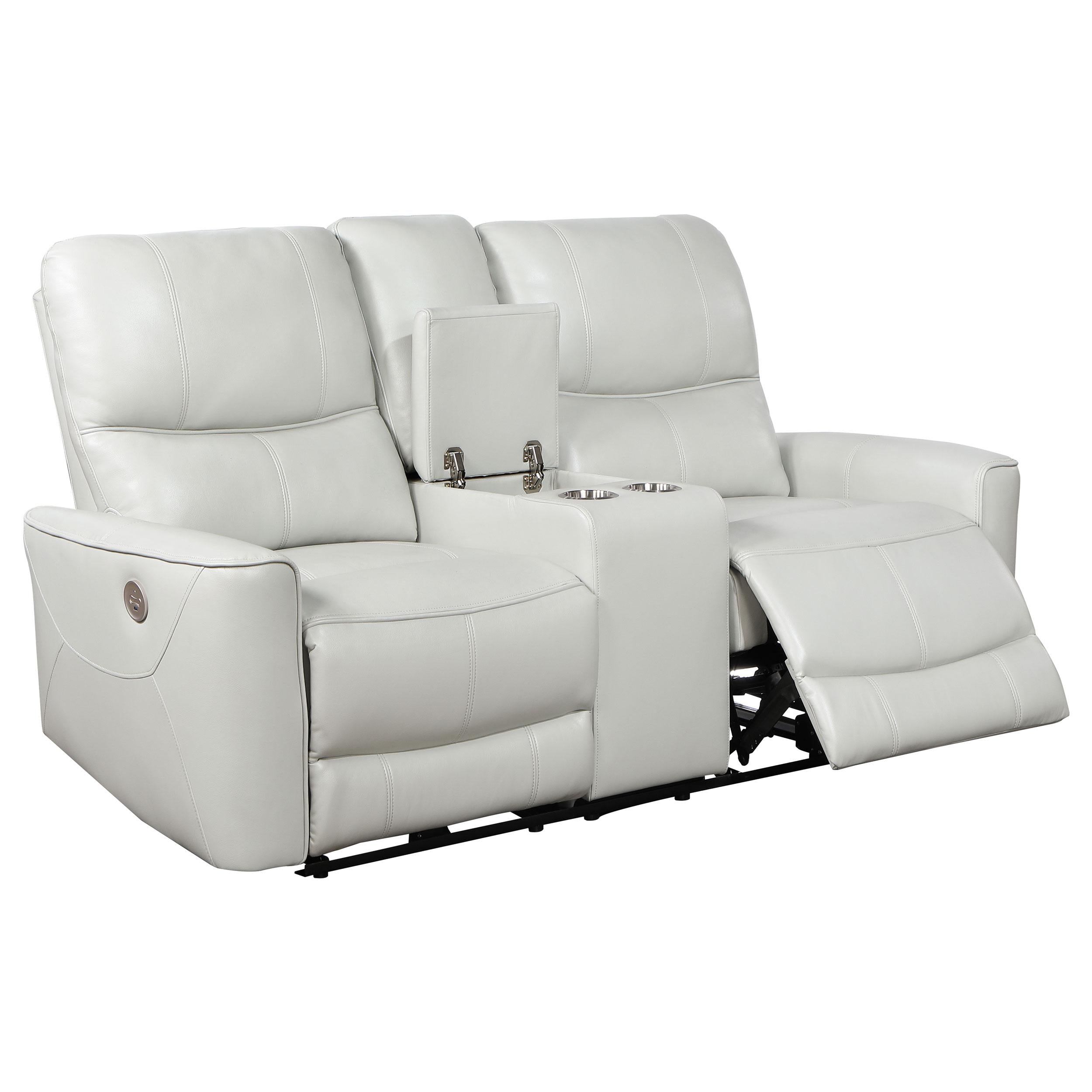 Coaster Furniture Greenfield 610262P Upholstered Power Reclining Loveseat - Dove Grey - Image 3