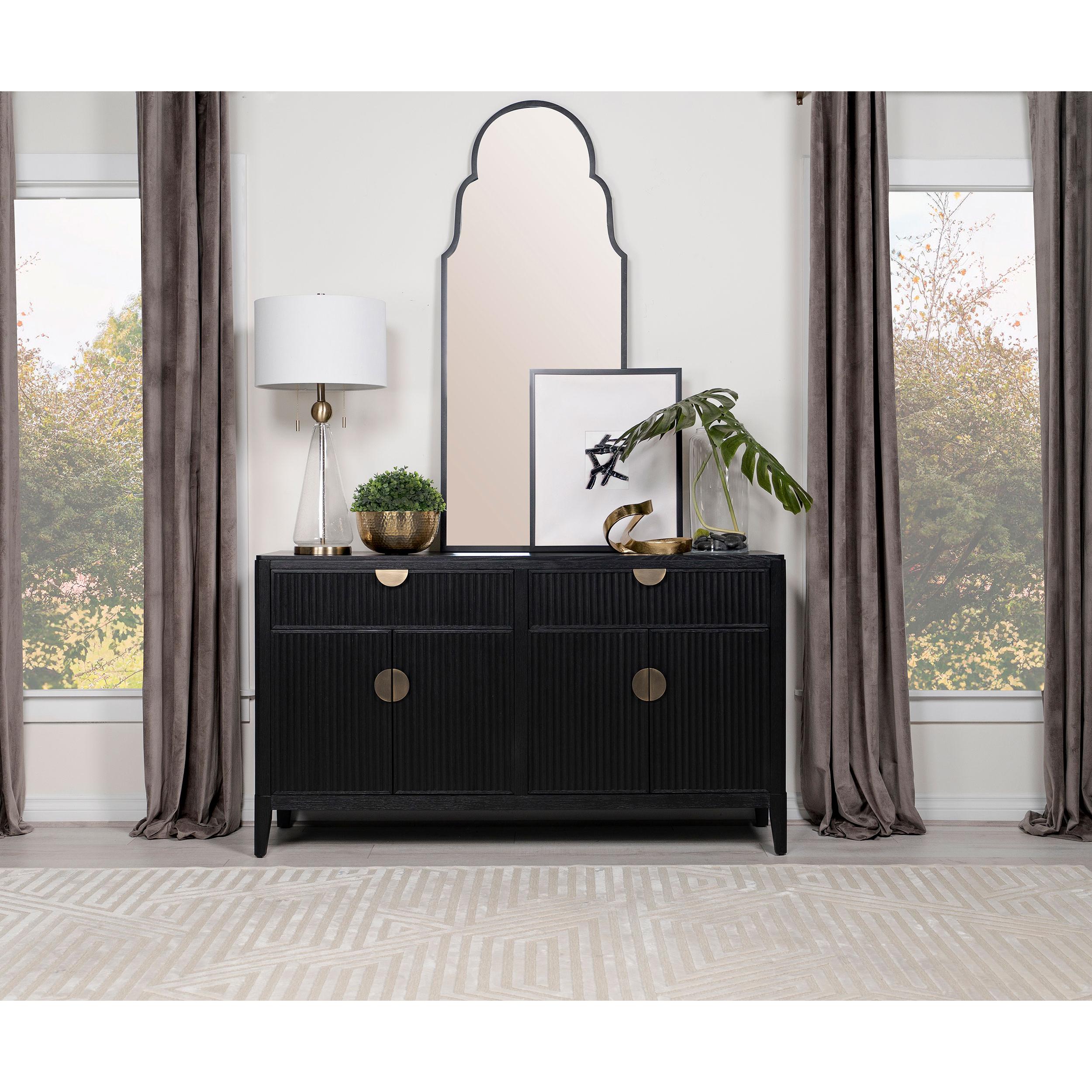 Coaster Furniture Brookmead 108235 4-door Sideboard Buffet Storage Cabinet - Black - Image 2