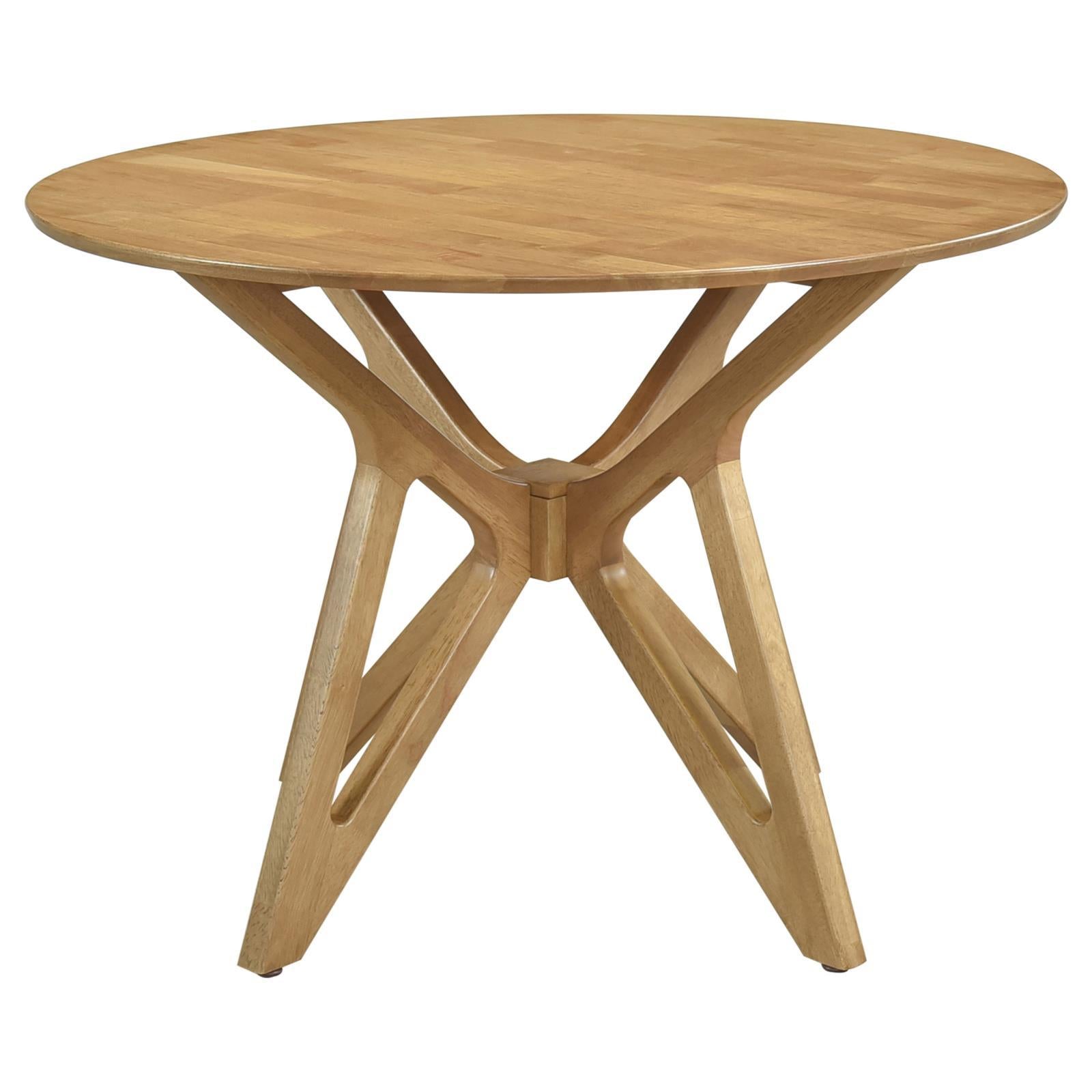 Coaster Furniture Elowen 108440 Round 42-inch Solid Wood Dining Table - Light Walnut - Image 3