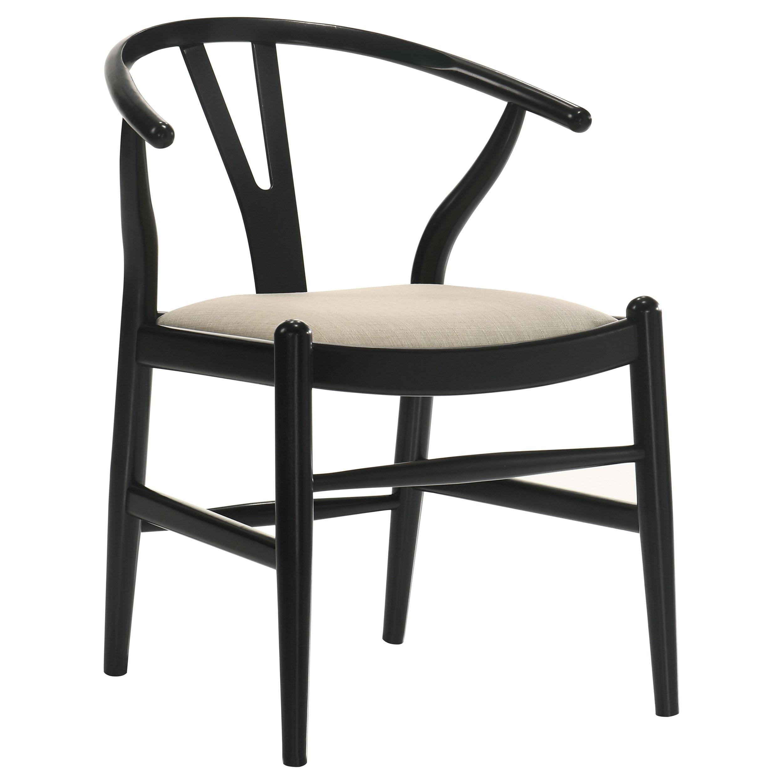Coaster Furniture Crestmont 108482 Wood Wishbone Dining Side Chair - Black - Image 1