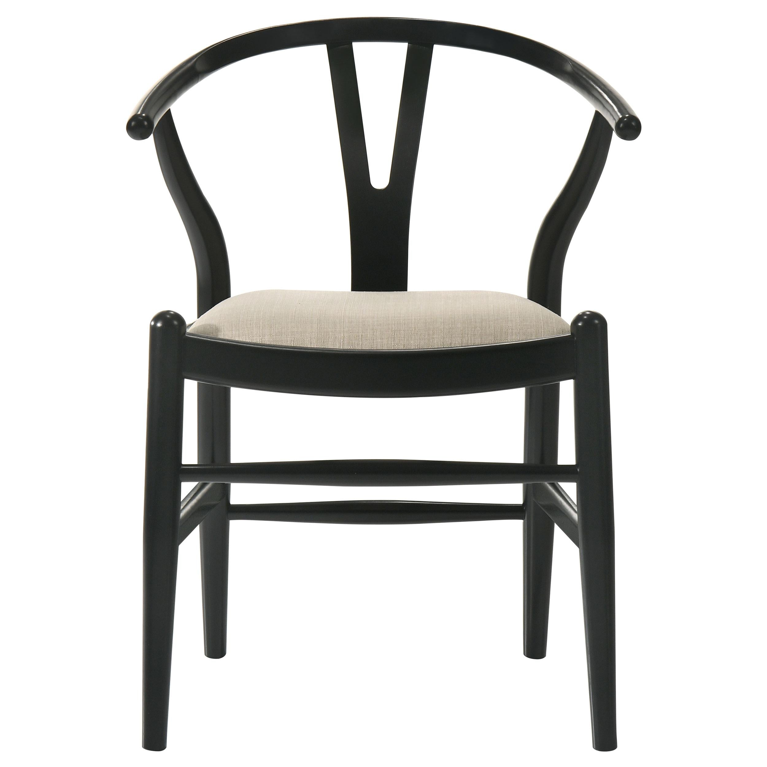 Coaster Furniture Crestmont 108482 Wood Wishbone Dining Side Chair - Black - Image 3