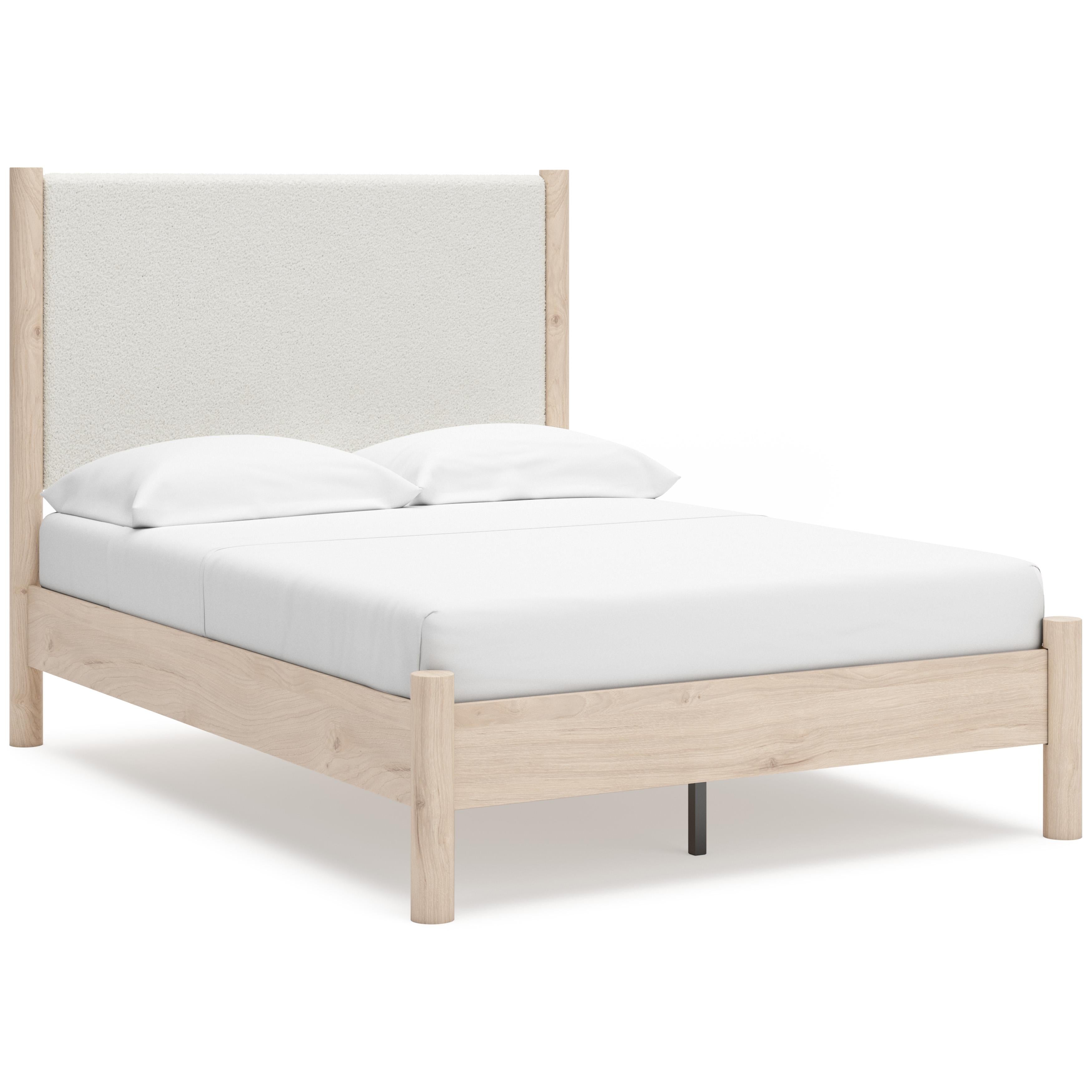 Signature Design by Ashley Cadmori B2615B8 Full Upholstered Panel Bed - Image 1